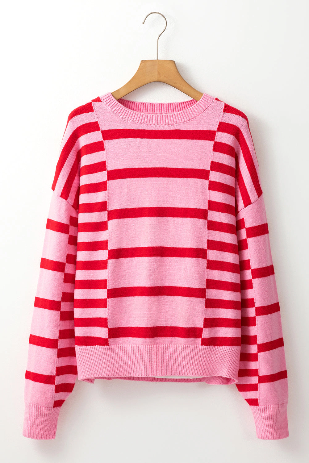 Threaded Pear Women's Madison Shoulder Ribbed Trim Sweater