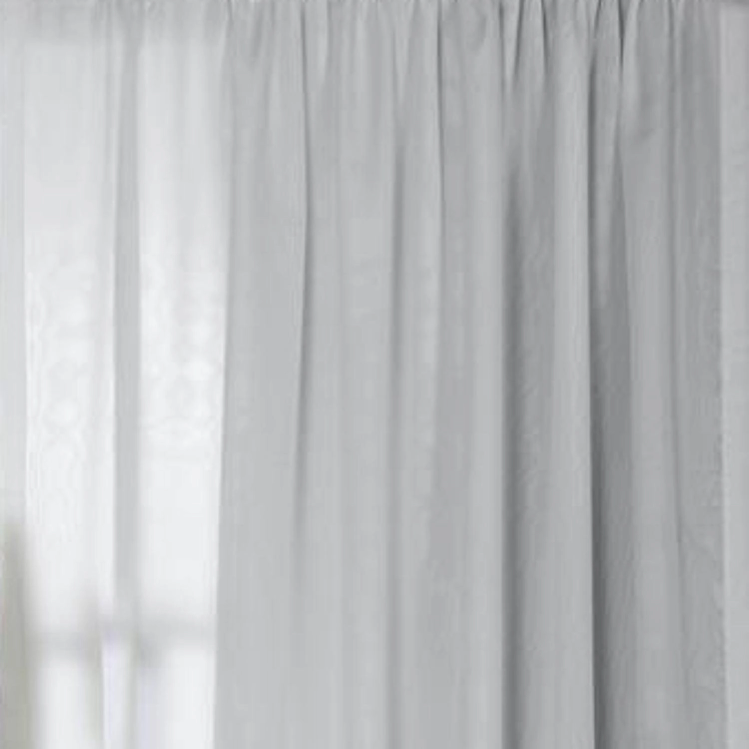 Commonwealth Thermavoile Rhapsody Lined Tailored Pole Top Curtain Panel - 54x84" - White