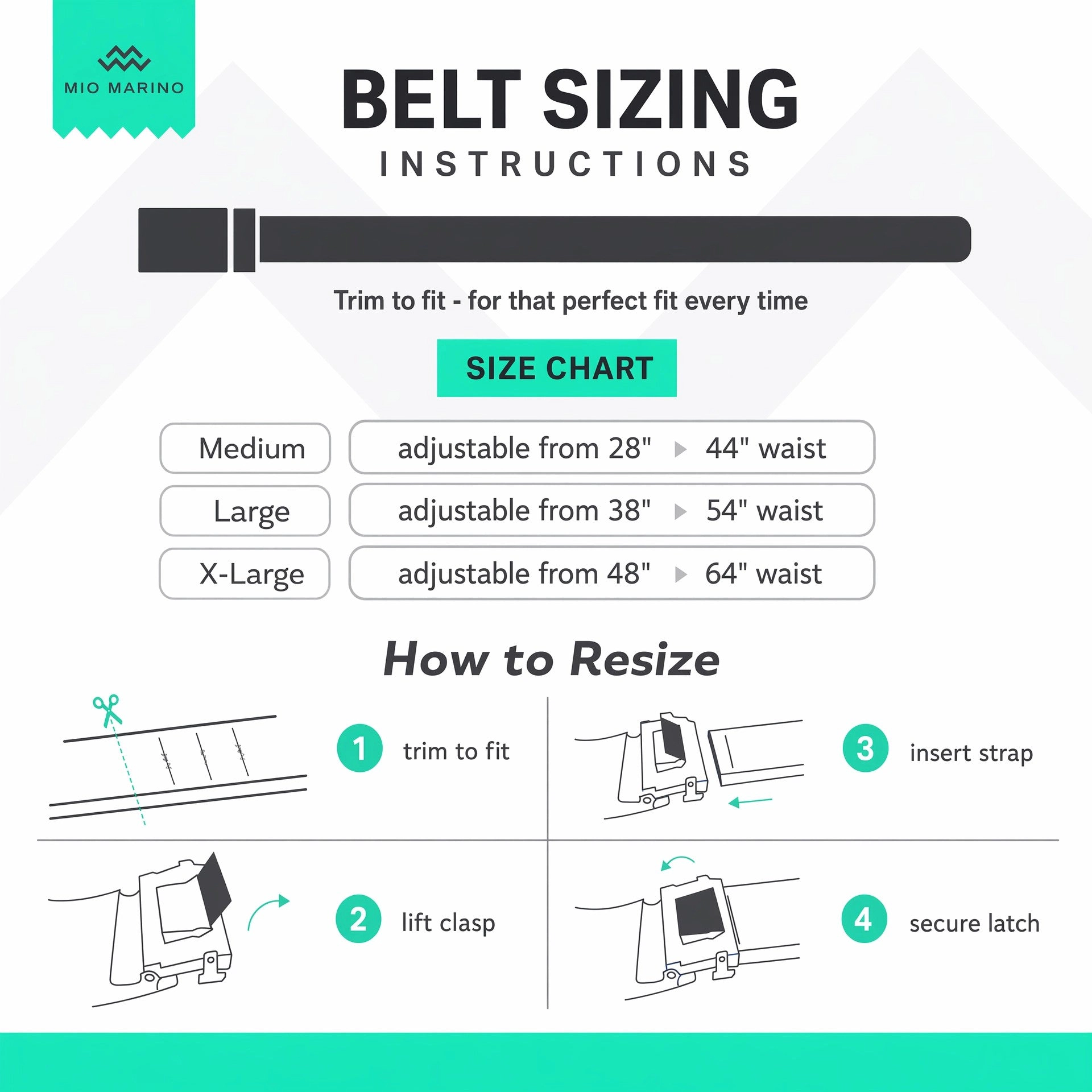 Mio Marino Mens Classic Adjustable Ratchet Leather Dress Belt