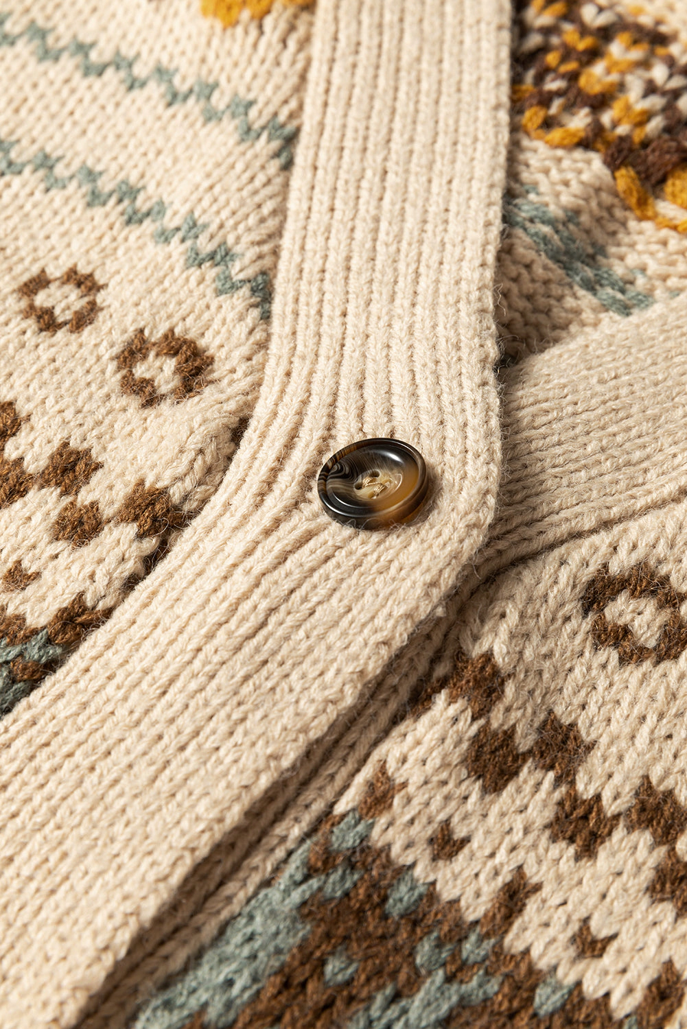 Threaded Pear Women's Hana Pattern Knitted Cardigan Sweater