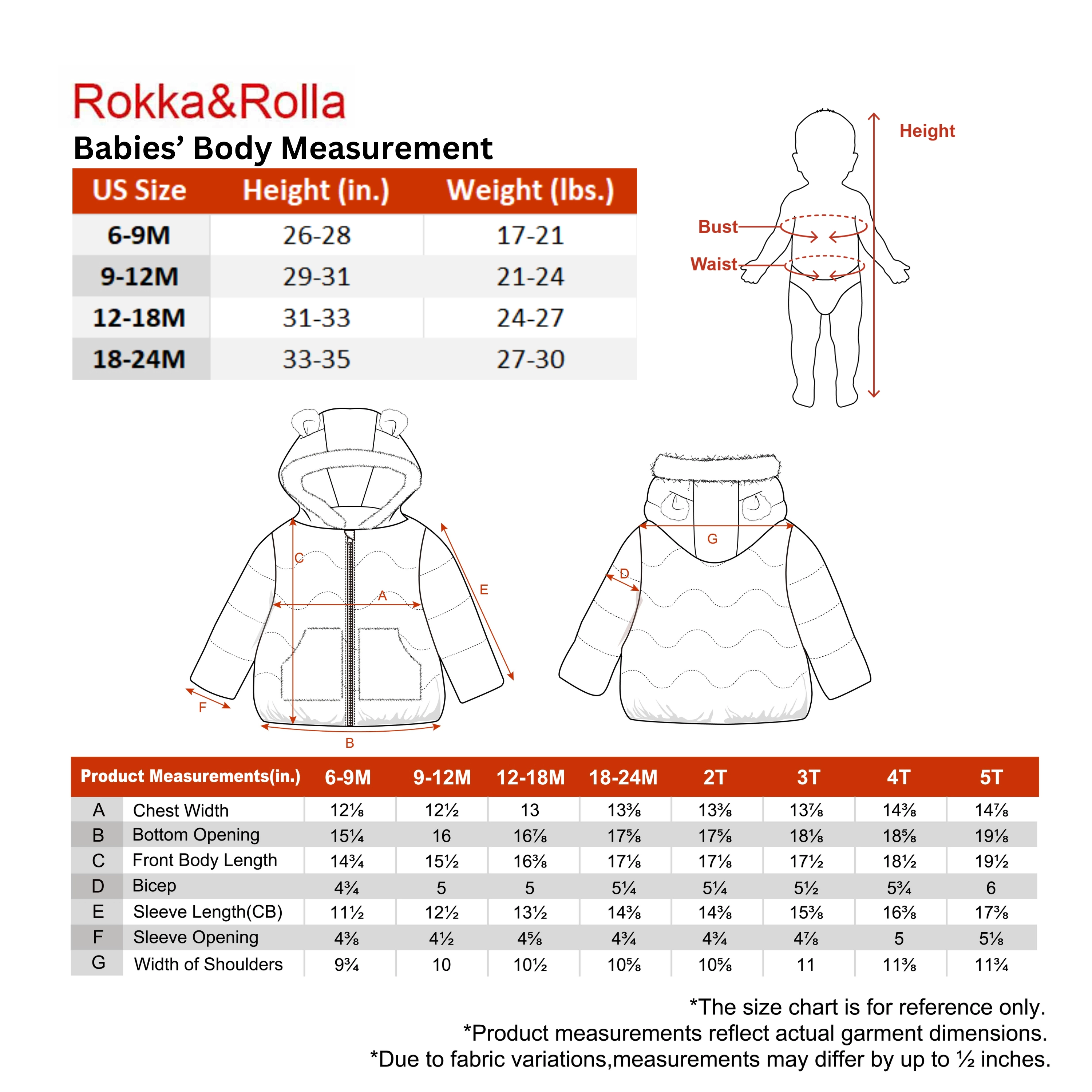 Rokka&Rolla Baby Girls Mini Fur Lined Puffer Jacket