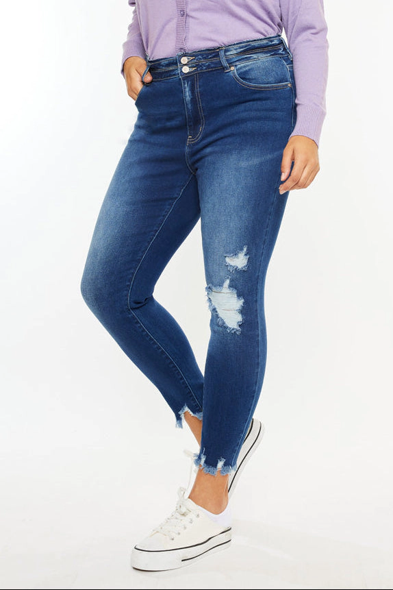 KanCan Women's Plus High Rise Ankle Skinny Jeans Haydee