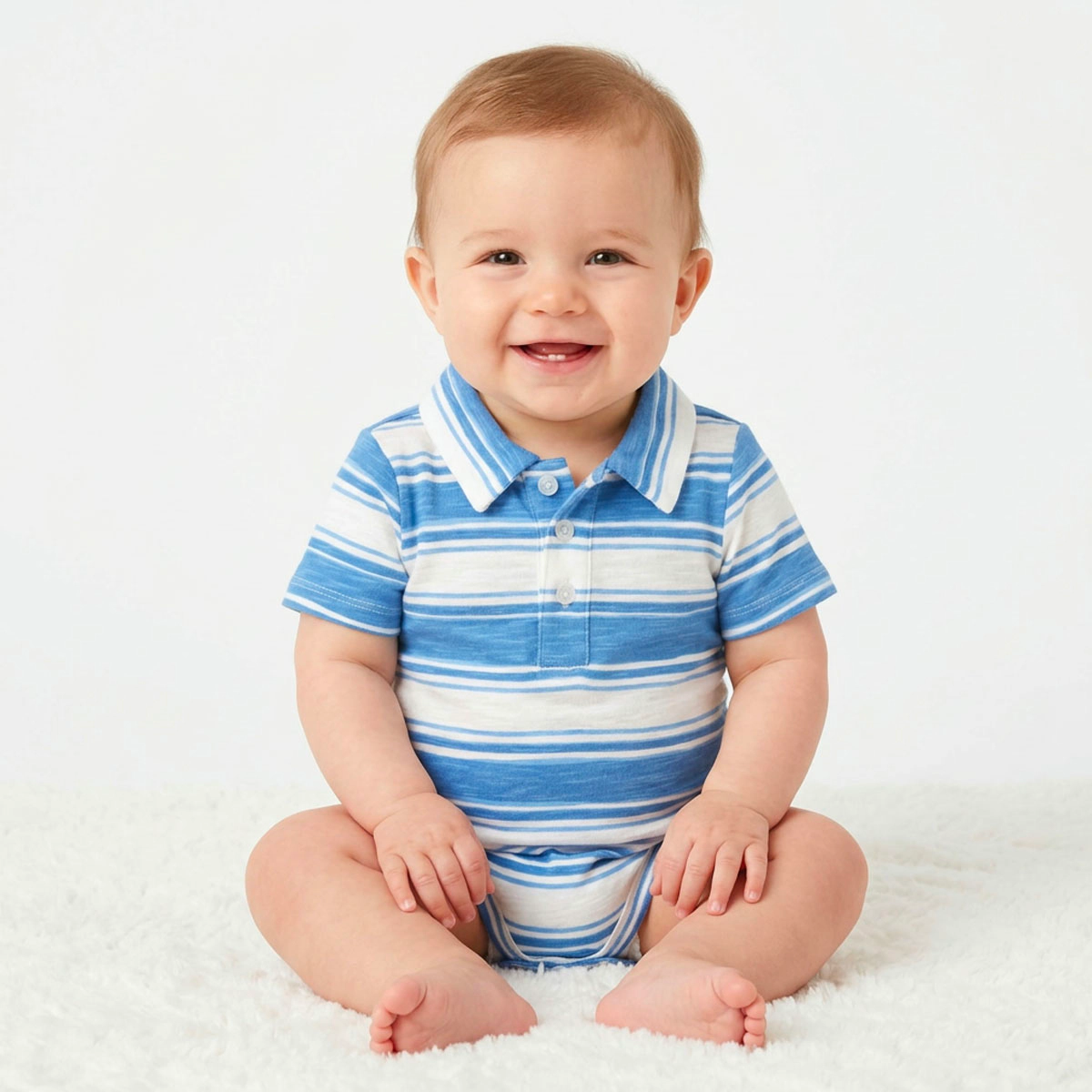Rockets of Awesome Polo 2Fer Bodysuit For Baby Boy