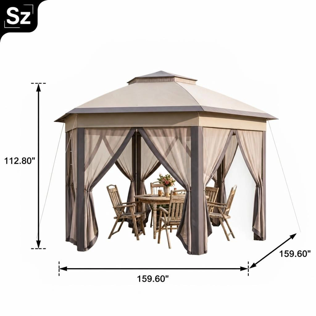 WOW PIONEER Square Outdoor Canopy Gazebo