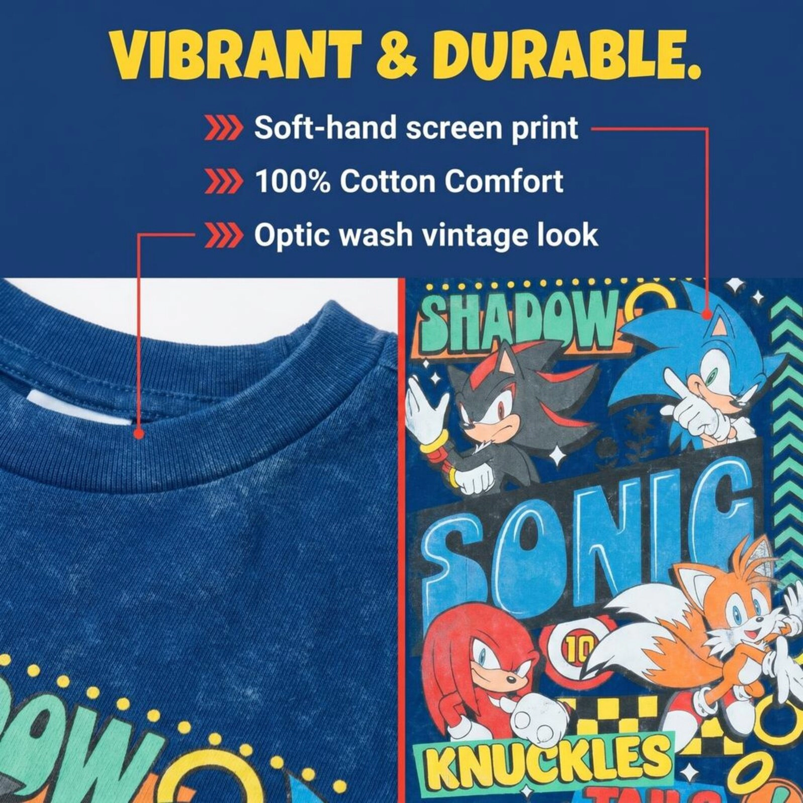 SEGA Sonic the Hedgehog Boys' 2-Piece Tee and Shorts Set