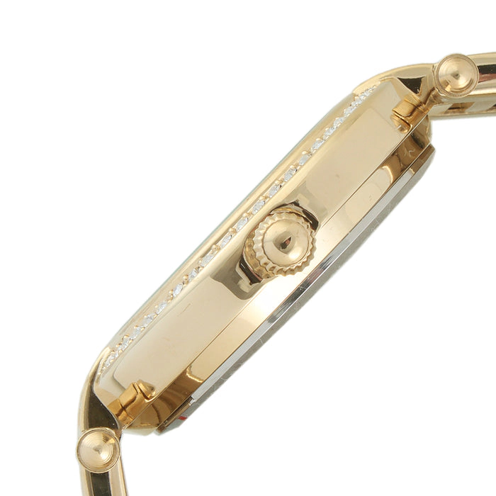 Peugeot Women 38mm Gold Plated Bracelet Watch With Crystal Bezel