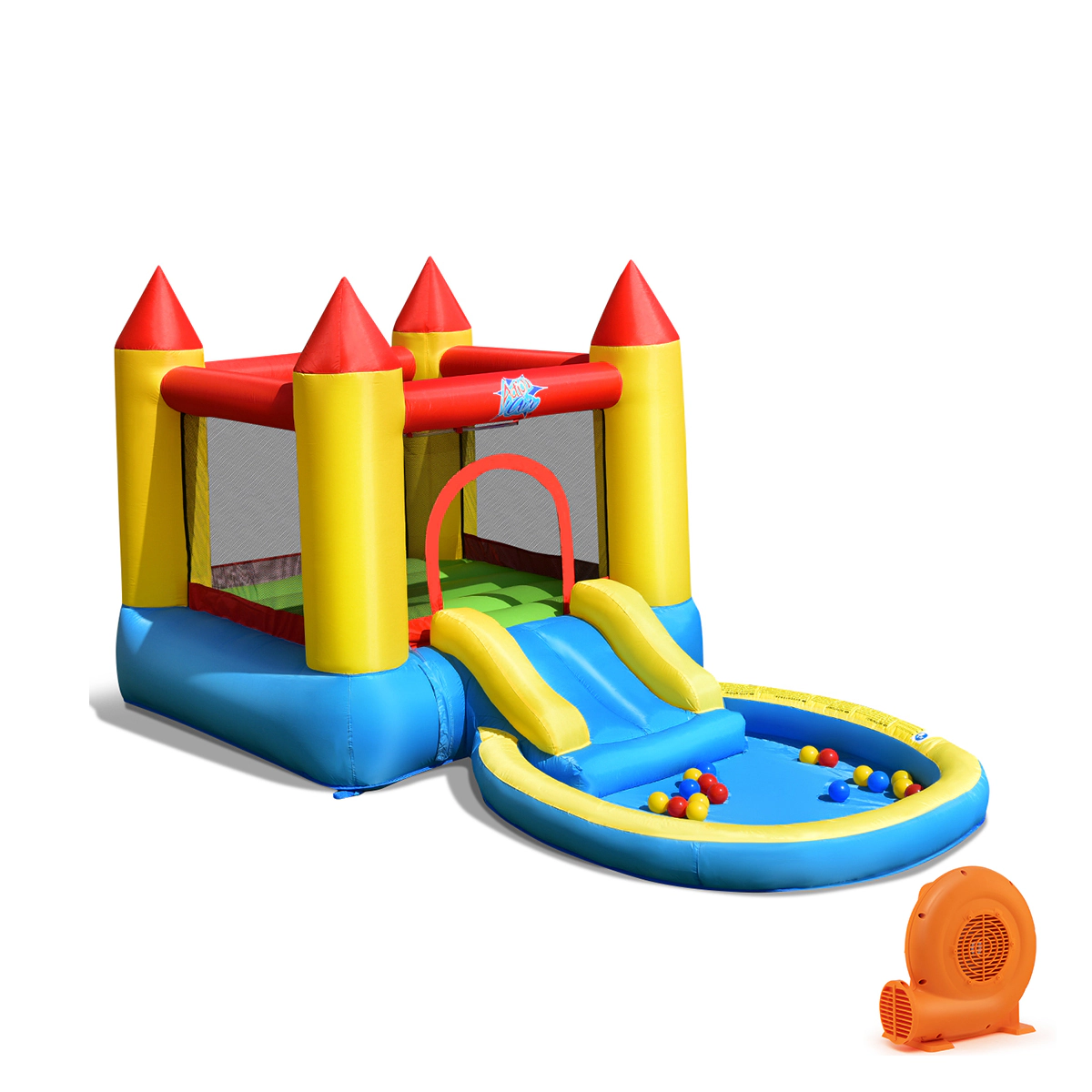 Hivvago Inflatable Kids Slide Bounce House with 550w Blower
