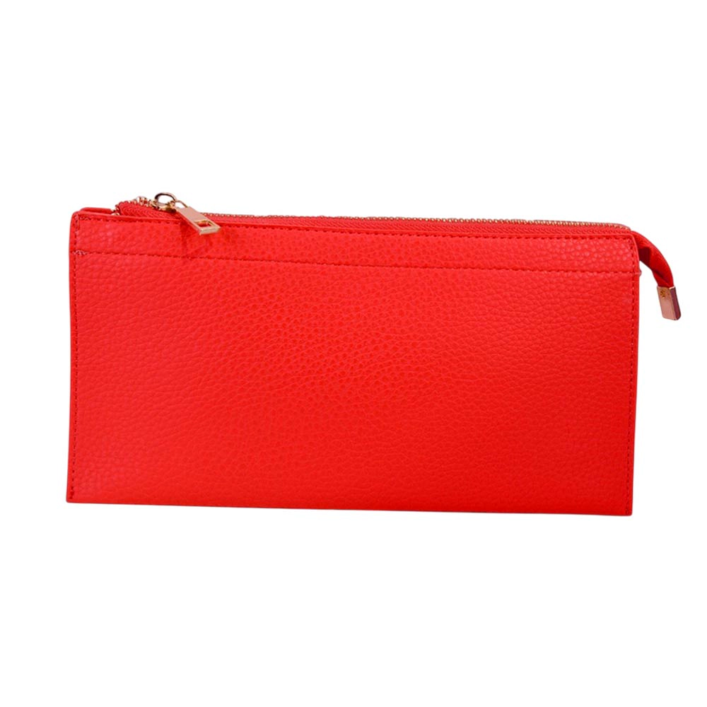 Fashnzfab Faux Leather Slim Wallet Crossbody Bag