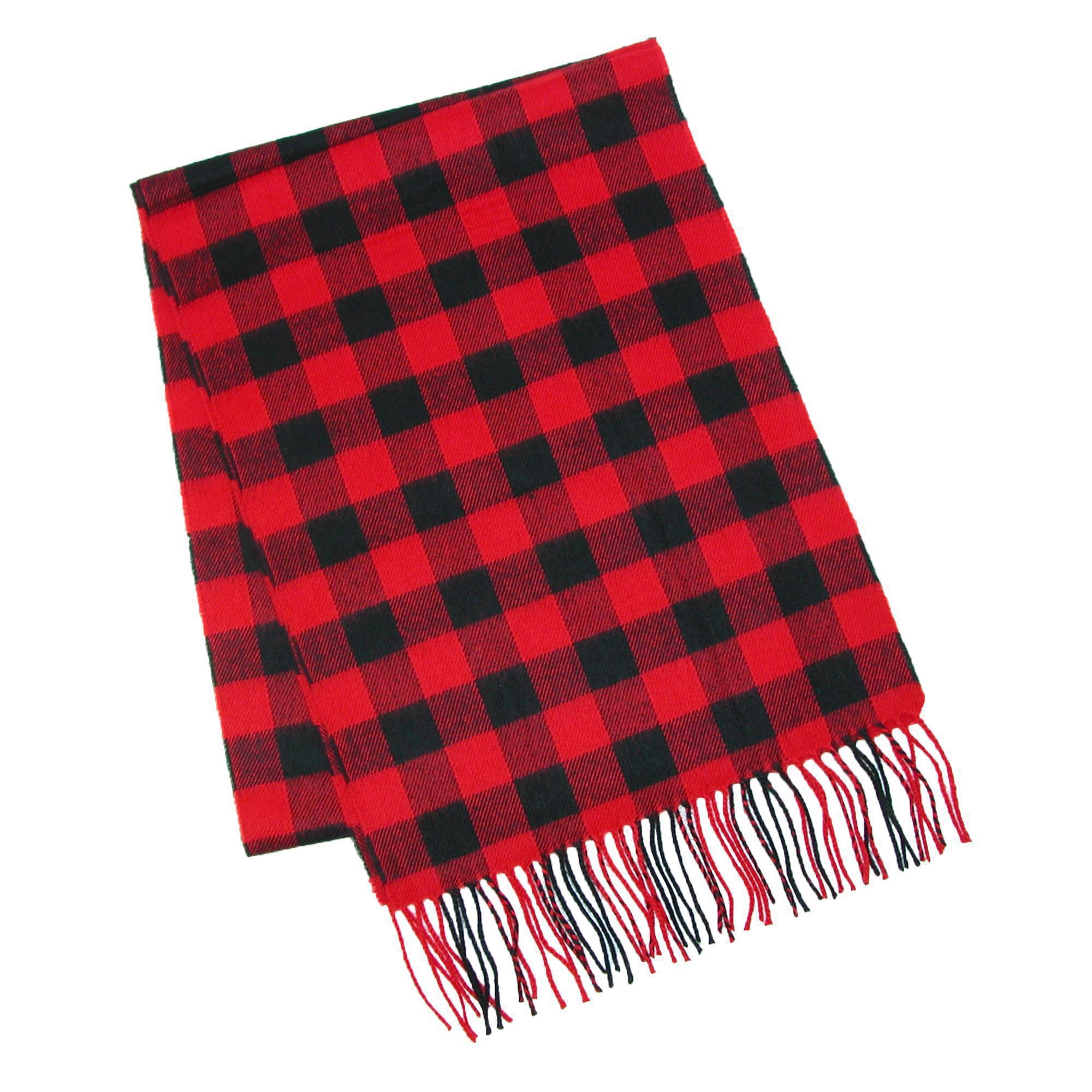 David & Young Women's Mama Bear Beanie and Matching Buffalo Plaid Scarf Set