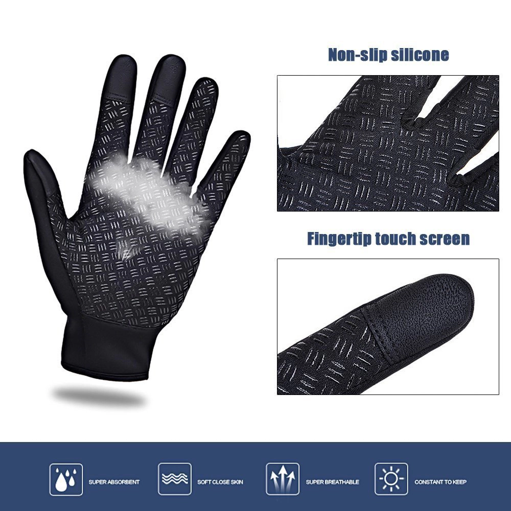 Wardrobe Whimsy Thermal Waterproof Touchscreen Riding Gloves Cold Weather Outdoor
