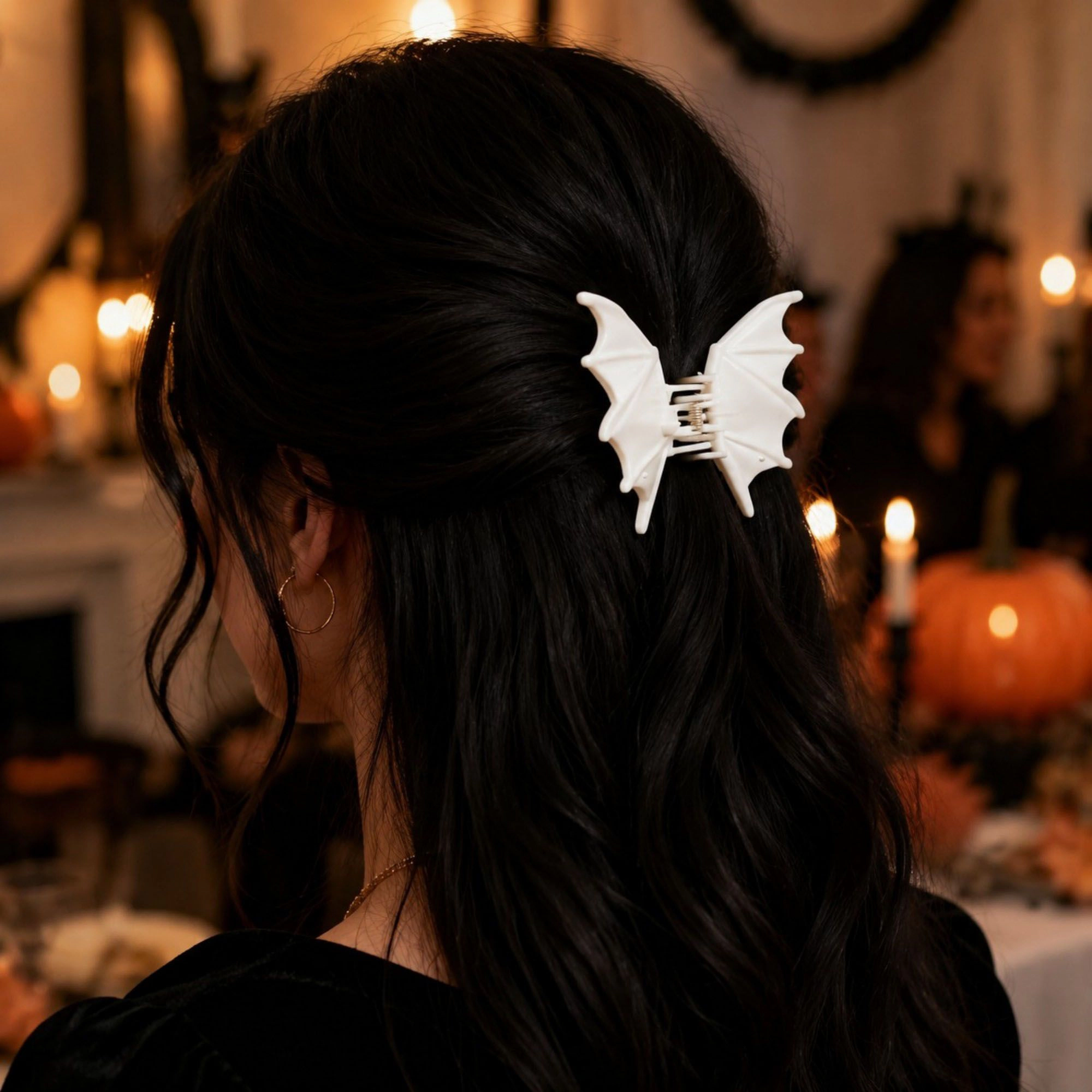 Alilang Women's 3-Piece Halloween Bat Wing Costume Hair Claw Clip Set