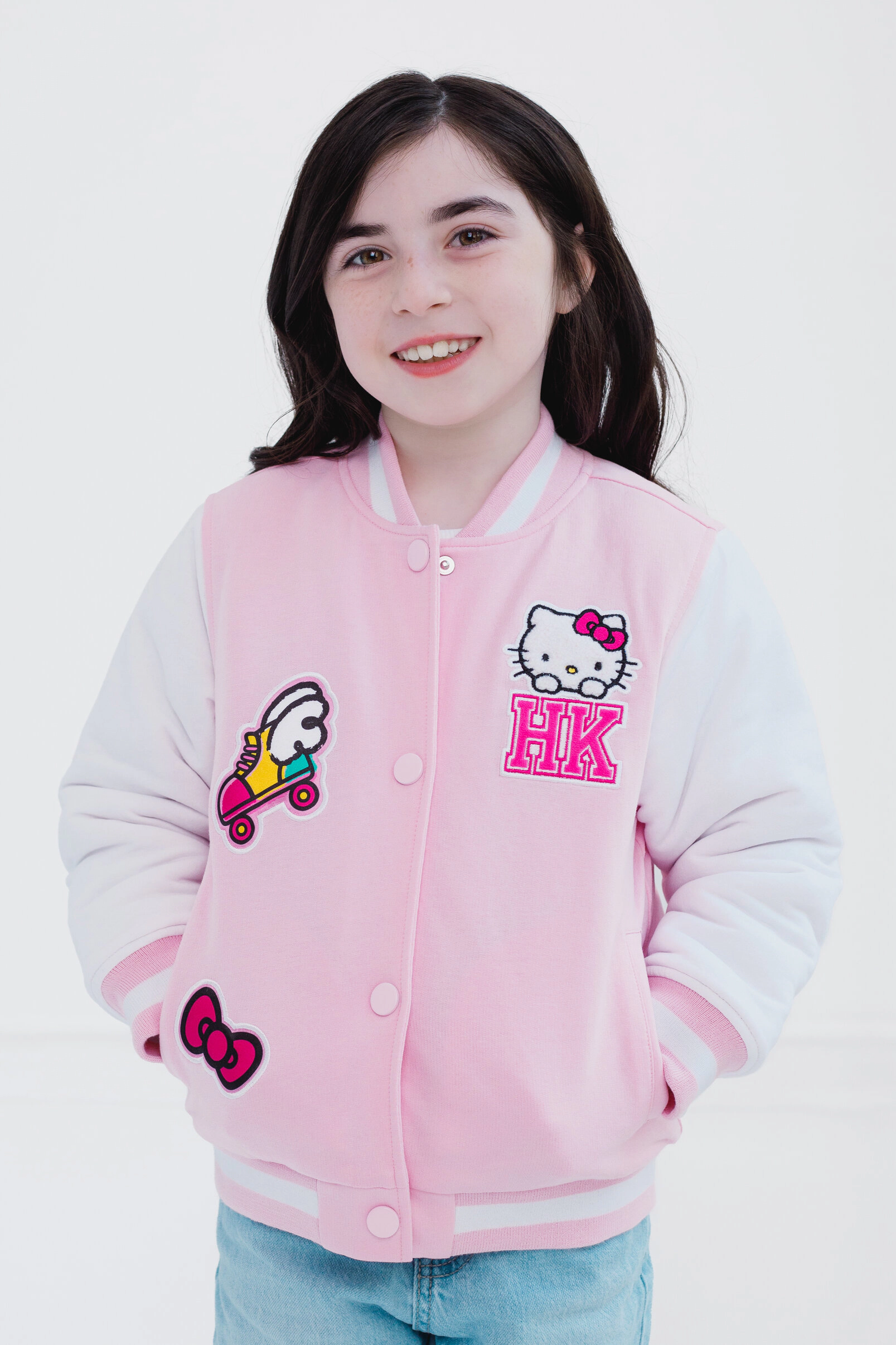 Hello Kitty Girls' Varsity Bomber Jacket