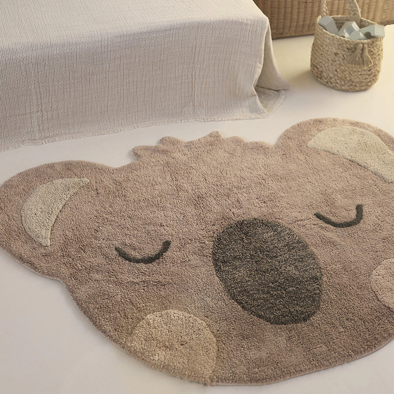 Nattiot Washable Cotton Koala Kid'S Bedroom Rug - Little Olsen