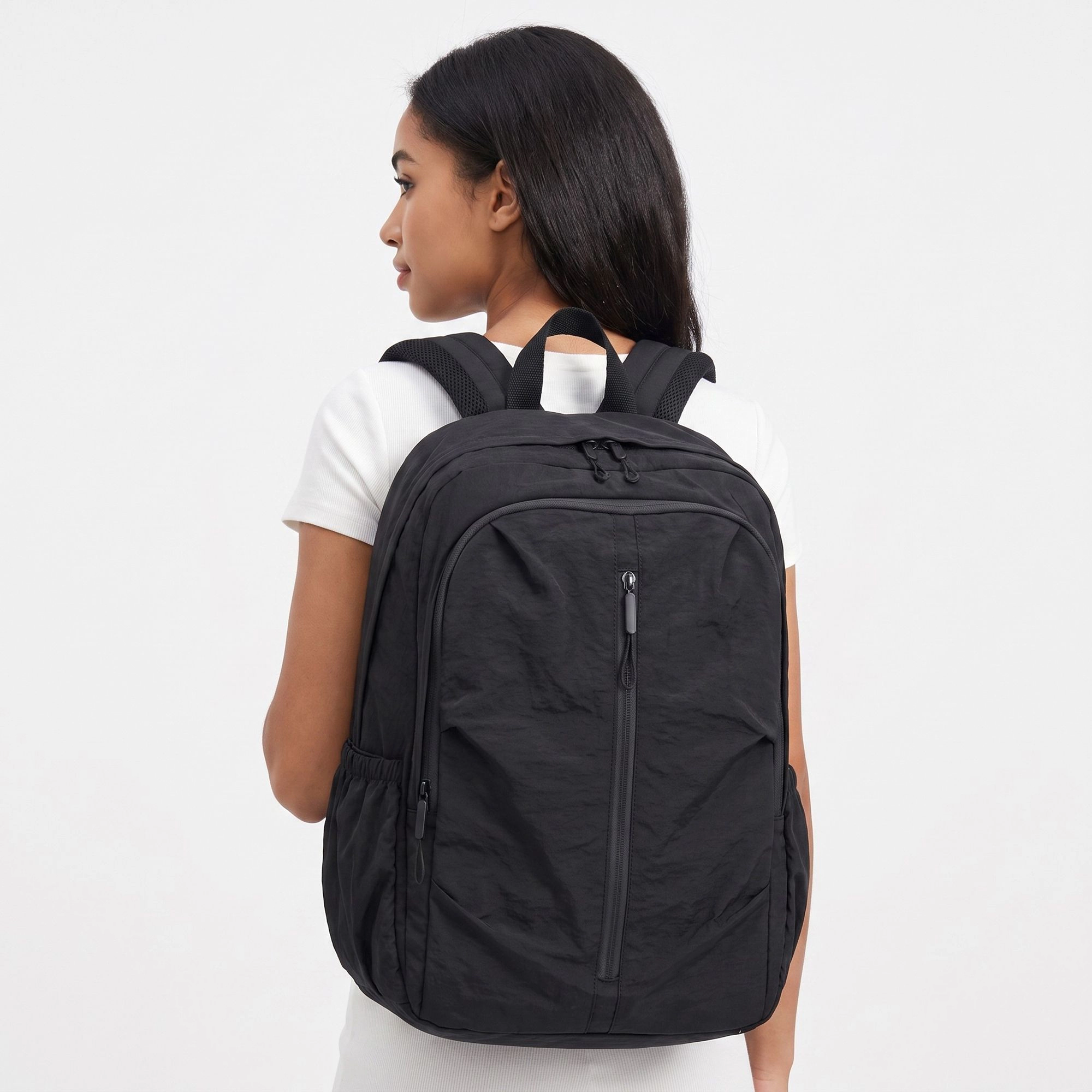 Alilang Women's Lightweight Travel Backpack with Large Front Zip Compartment Side Pockets and Padded Shoulder Straps