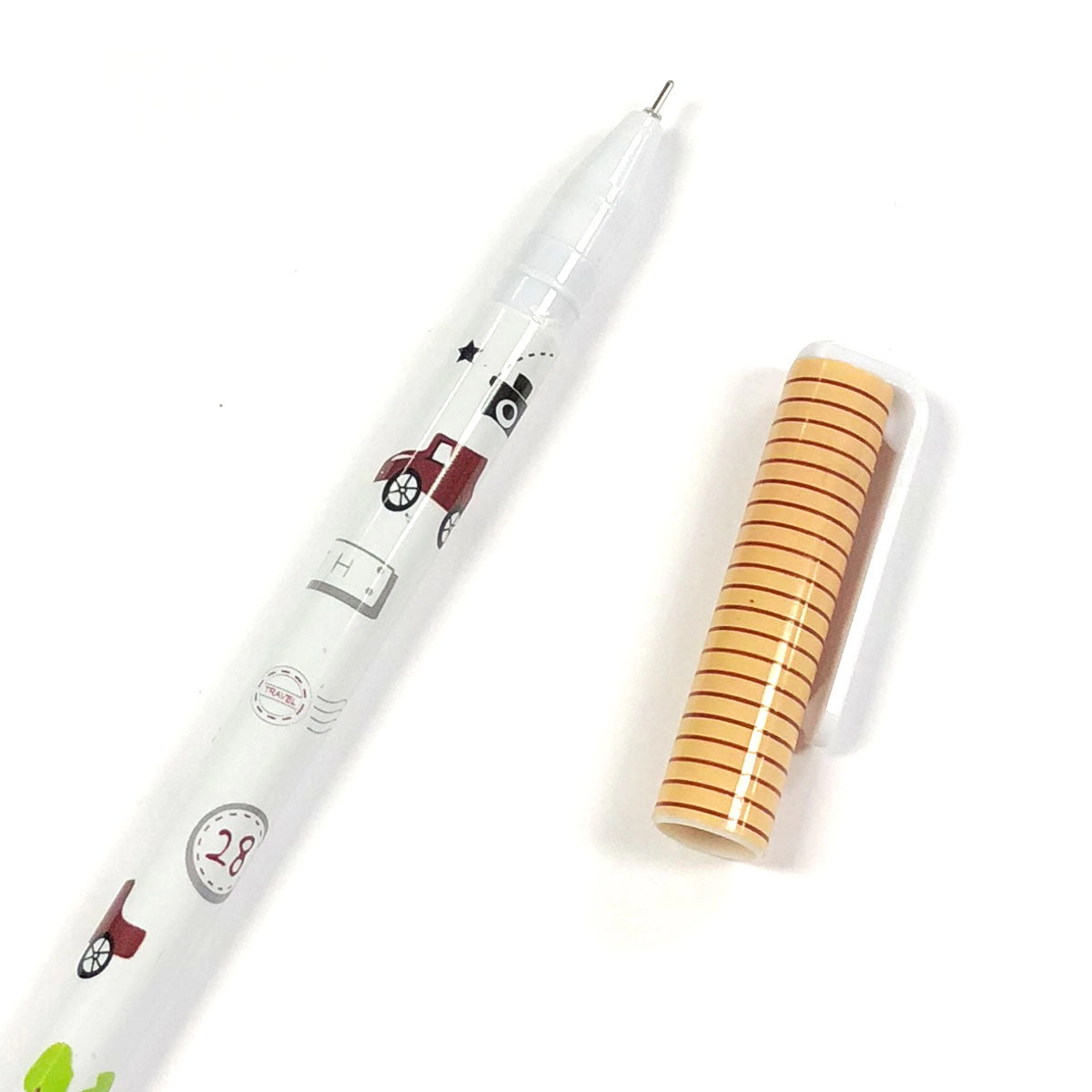 Wrapables Cute Novelty Gel Ink Pens, 0.5mm Fine Point, Animals and Hearts Multicolor Ink, Set of 10