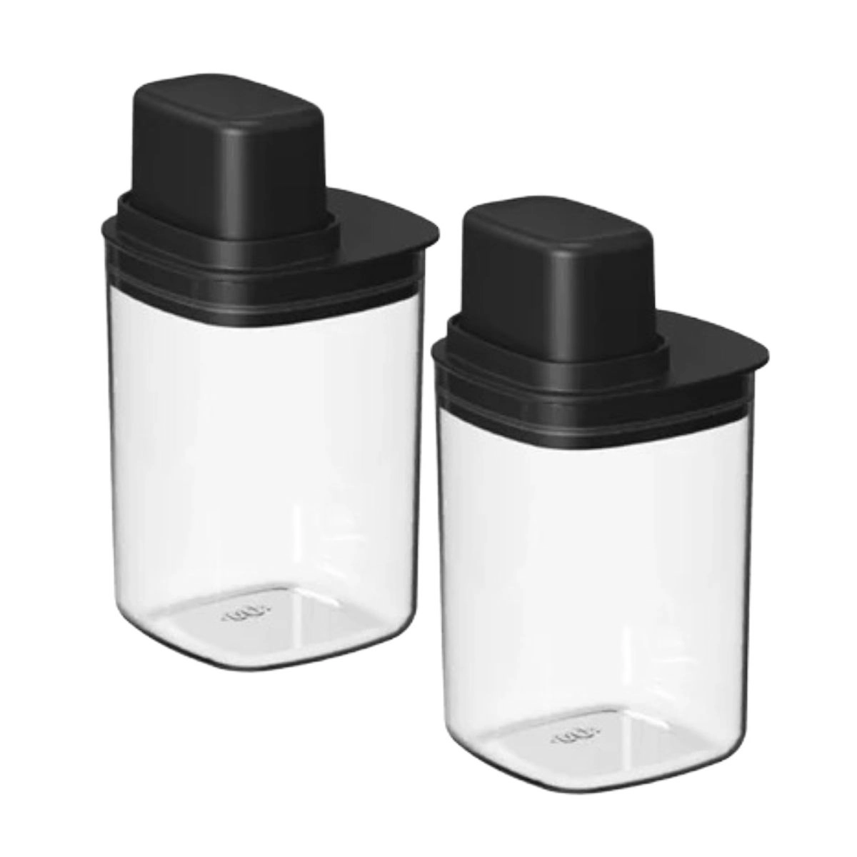 OU Airtight Food Storage Container 2 Pack 4 Cup, BPA Free Plastic Containers w/ Measuring Cup Lid, Leak Proof