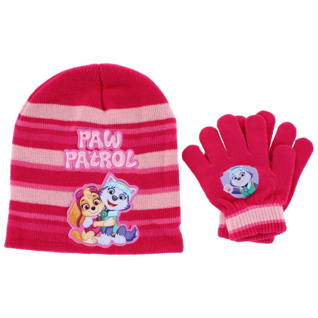 Textiel Trade Girl's Paw Patrol Skye & Everest Winter Beanie and Gloves Set