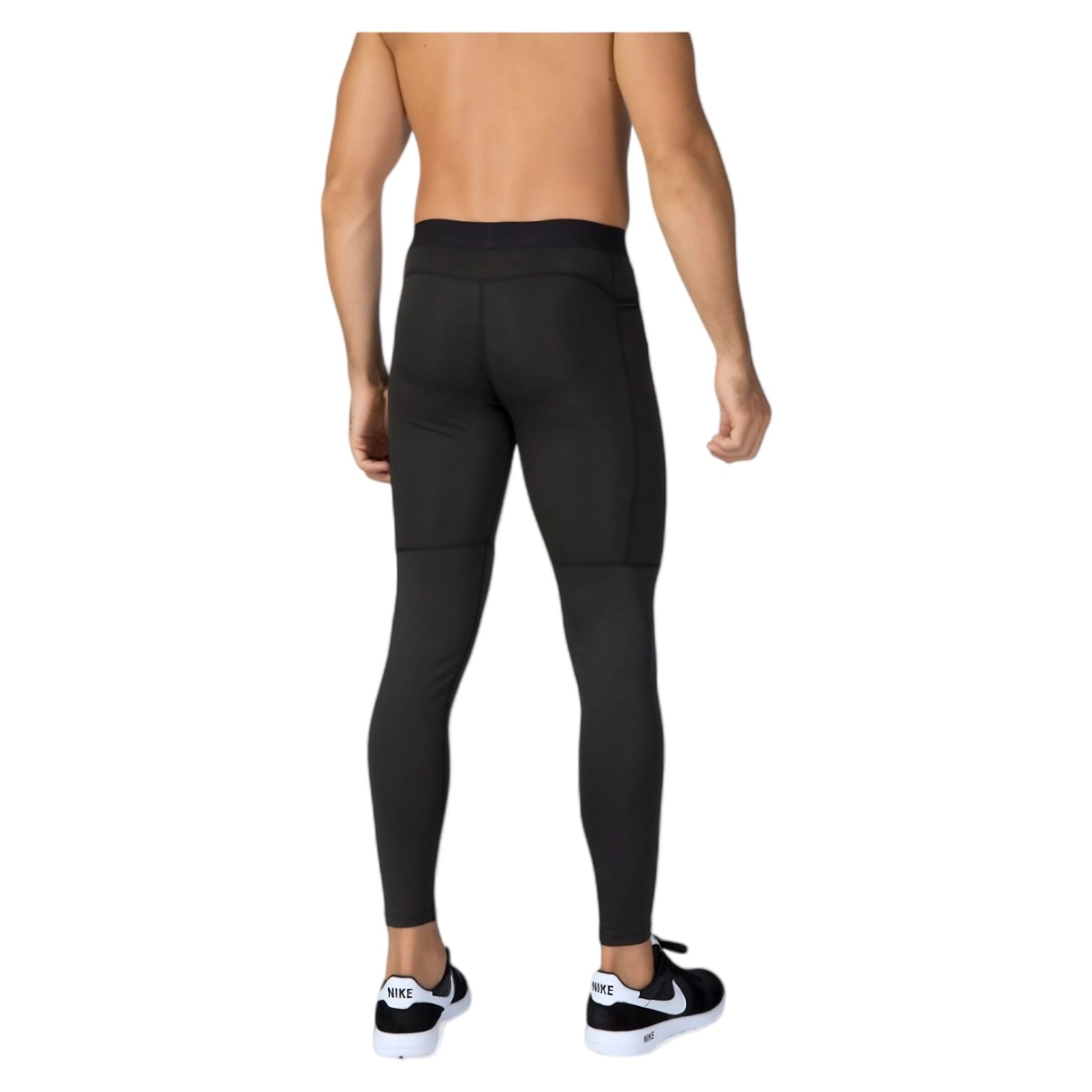 Anna-Kaci Men's Full-Length Active Compression Leggings with Supportive Panel Stitching and Wide Waistband