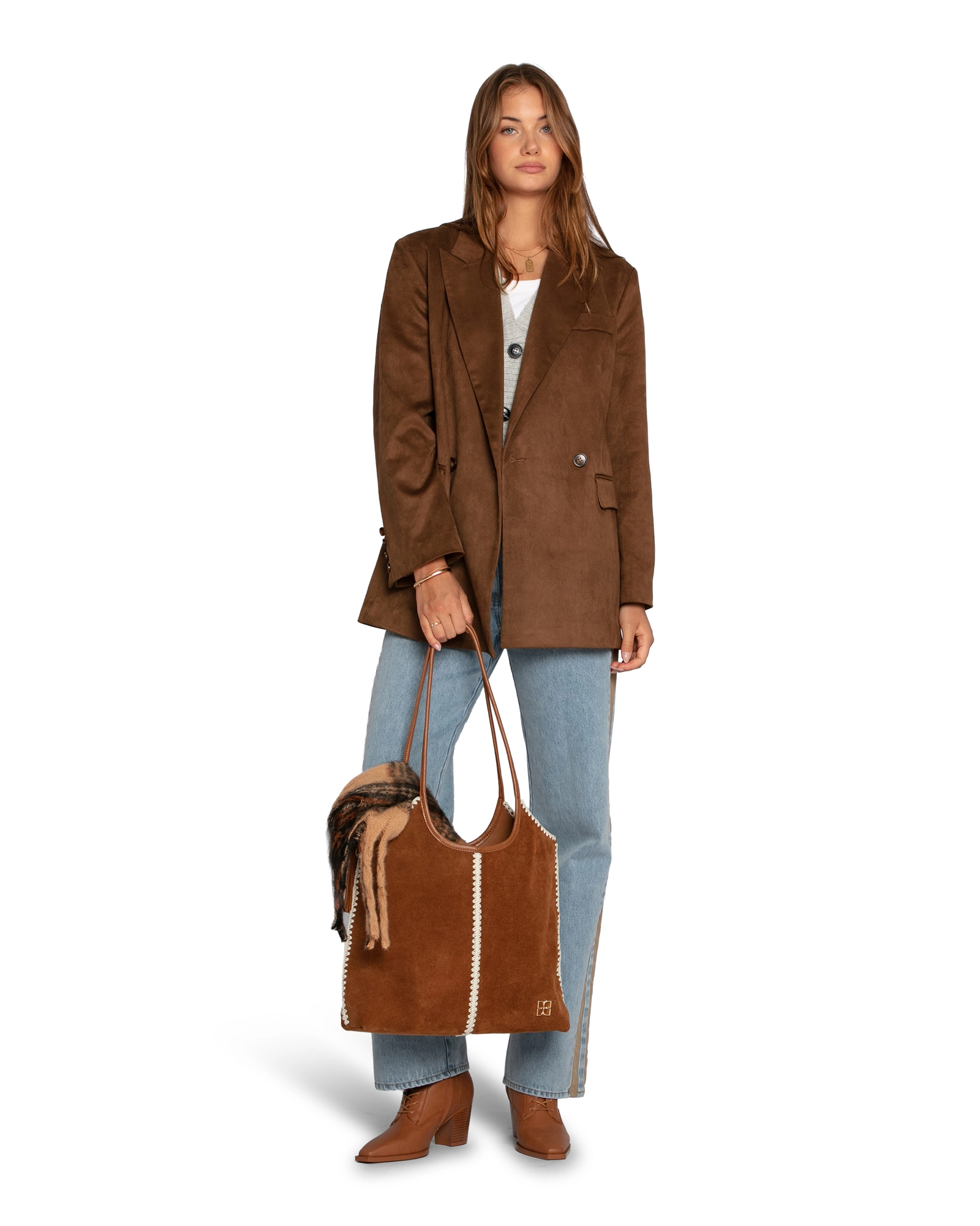 Belle & Bloom Charmer Faux Suede Blazer