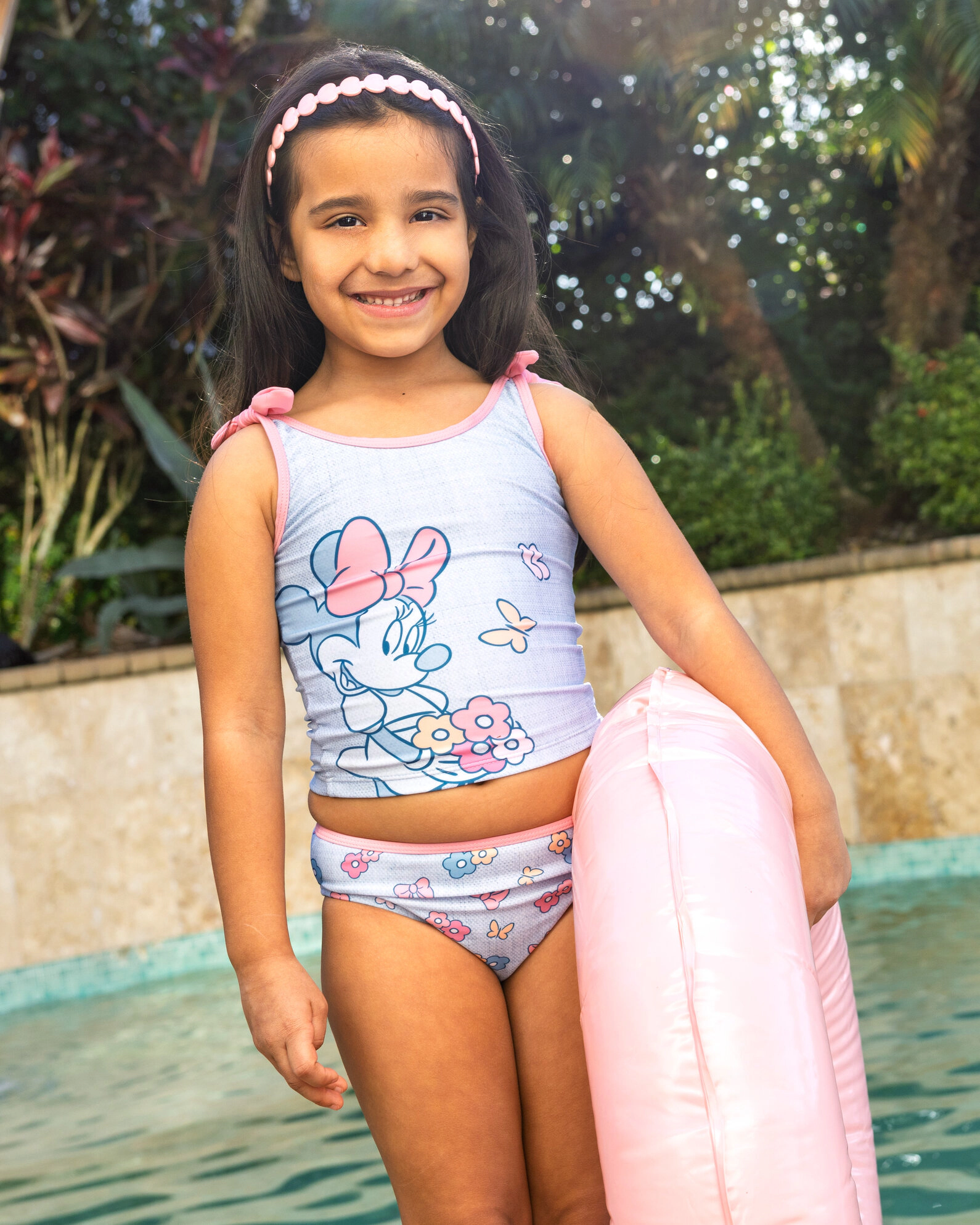 Disney Minnie Mouse Girls' 2-Piece Tankini and Bikini Set