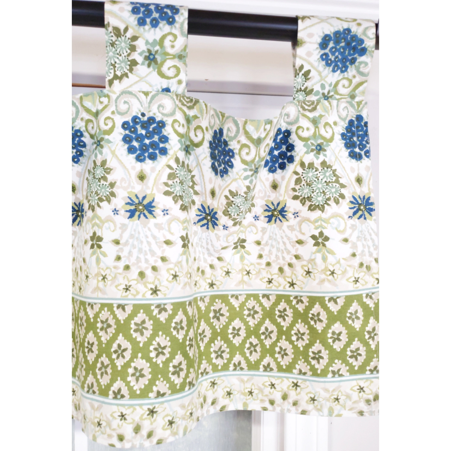 RLF Home 4" Top Tab High Quality Fabric Viviana Tab Valance for Windows 50" x 16" Natural