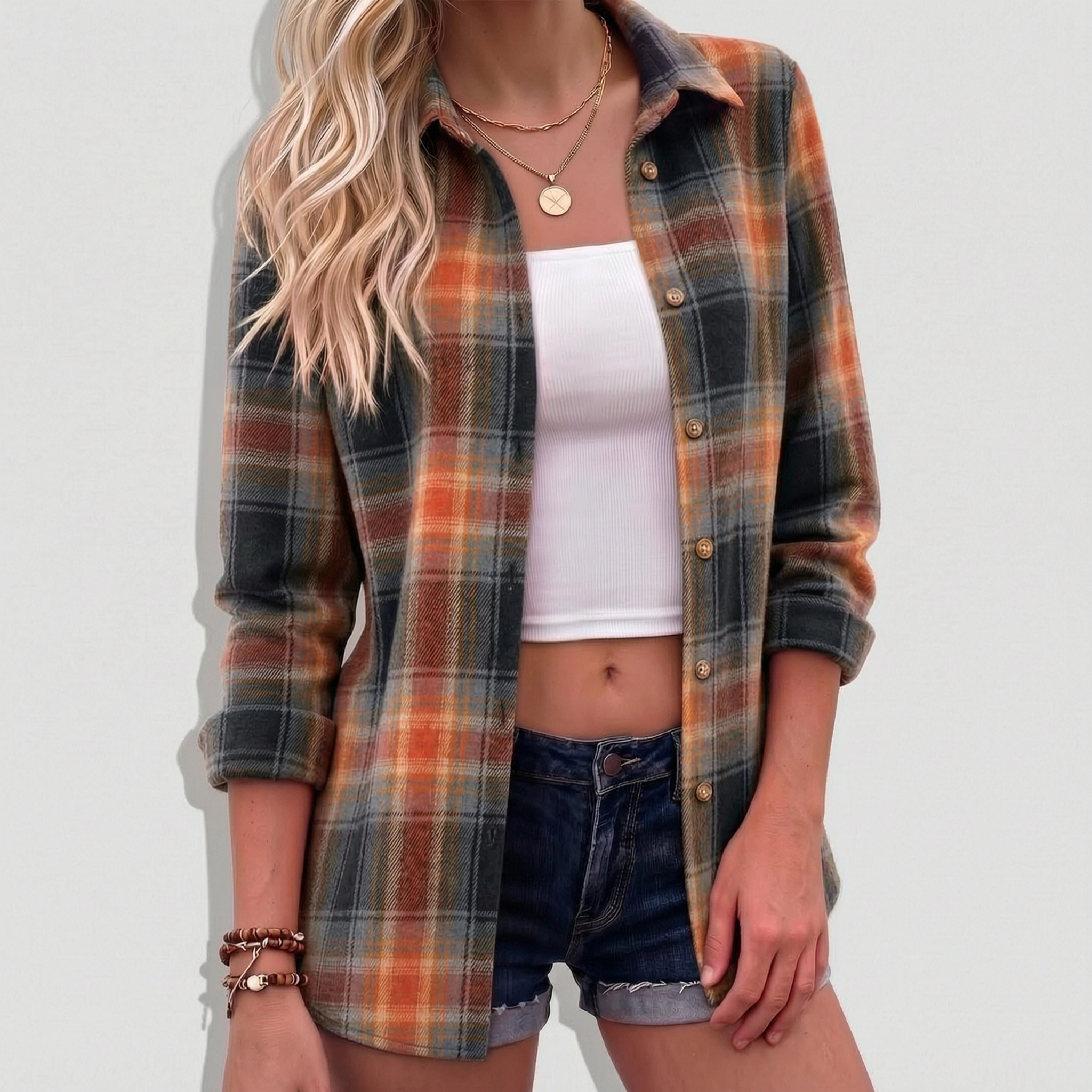 Zeagoo Women's Plaid Flannel Button Down Shirts Long Sleeve Casual Fall Fashion Tops