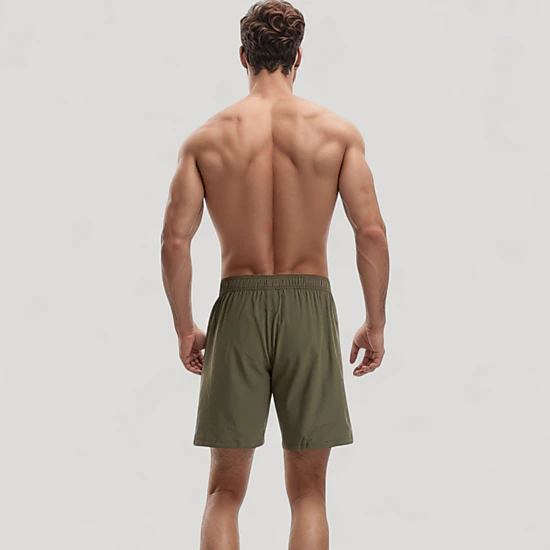 Anna-Kaci Men's Swim Trunks with Zipper Pockets and Adjustable Drawstring Waistband