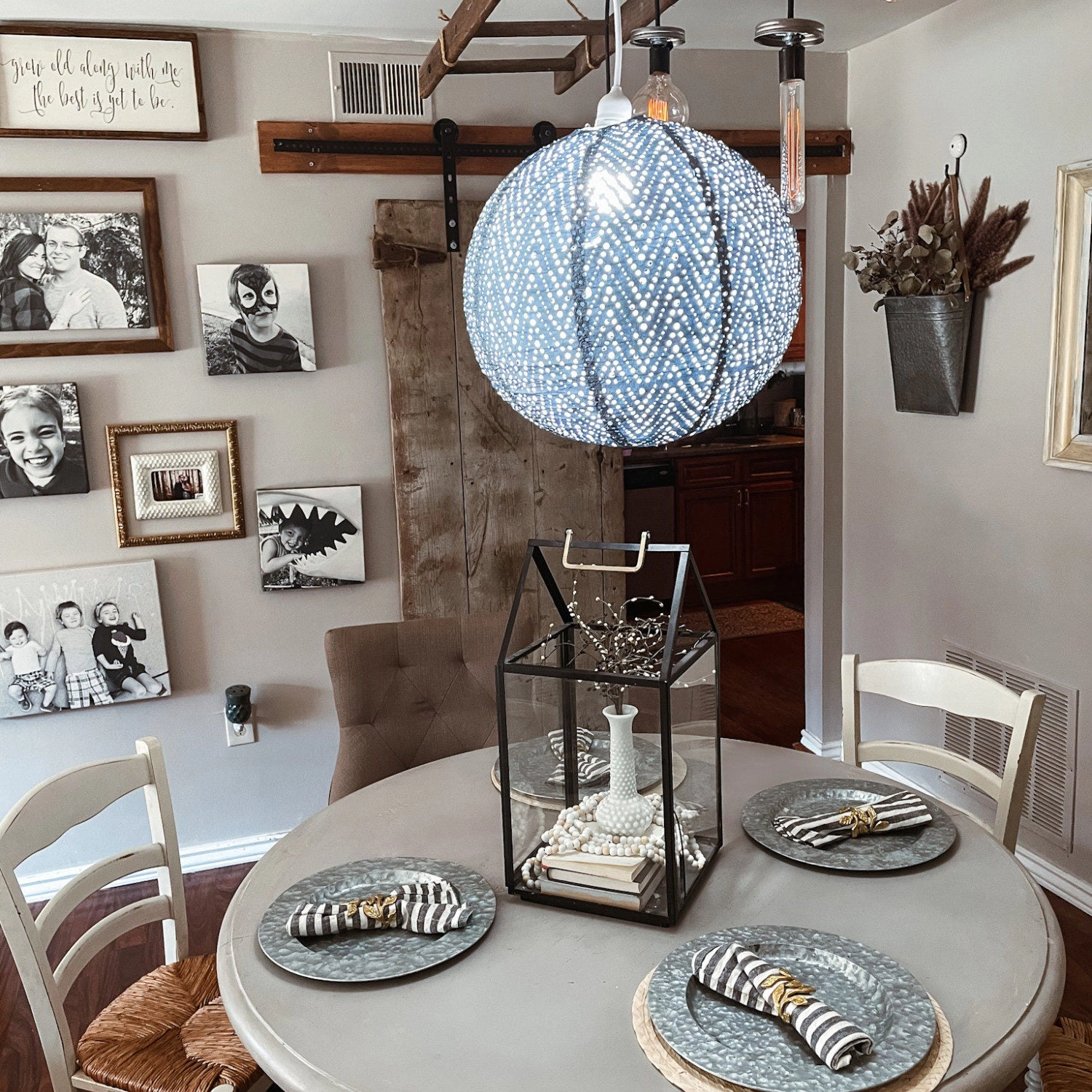 Allsop Home & Garden Soji Stella Nova Chevron 18 Indoor Outdoor Pendant Lamp 120V