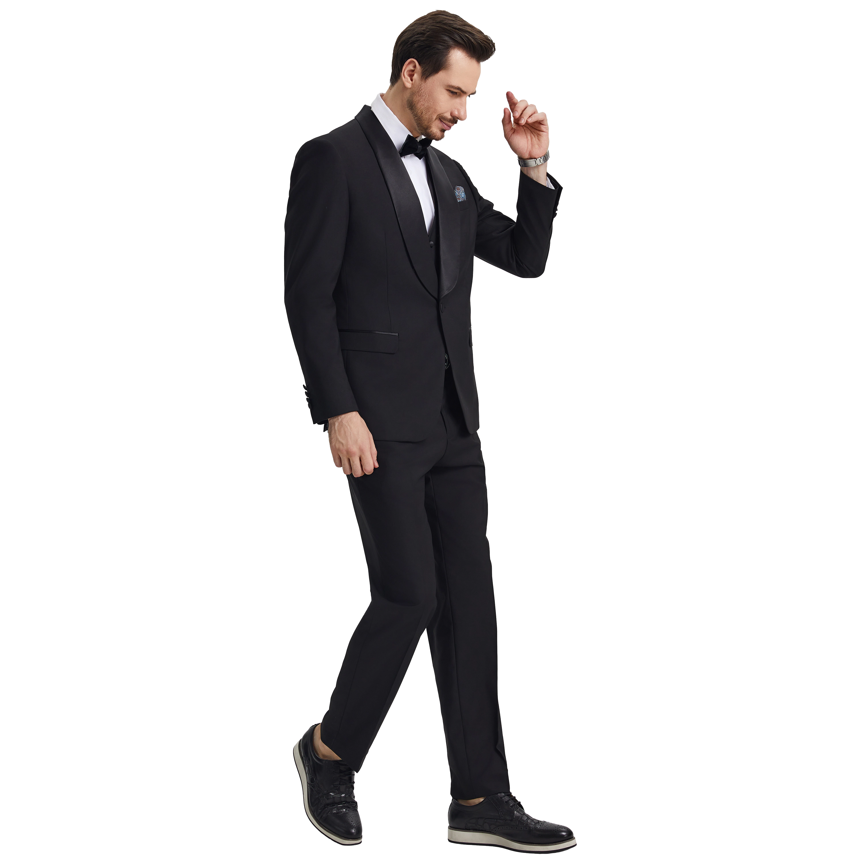 Stacy Adams Men's Regular Fit 3pc Tuxedo Set
