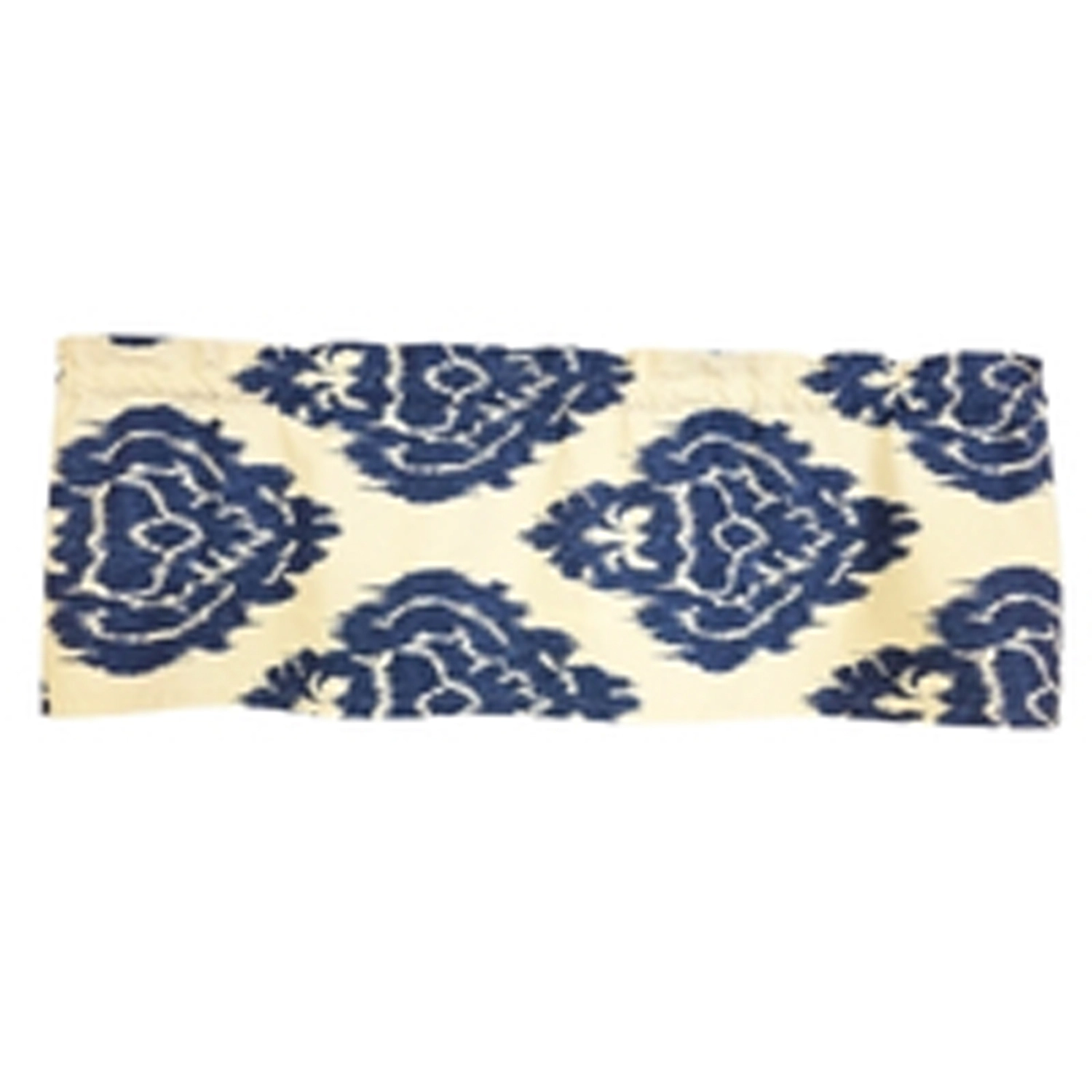 RLF Home 100% Cotton High Quality Flame Tailored Window Valance with 1.5" Rod Pocket 50" W X 12" L Navy