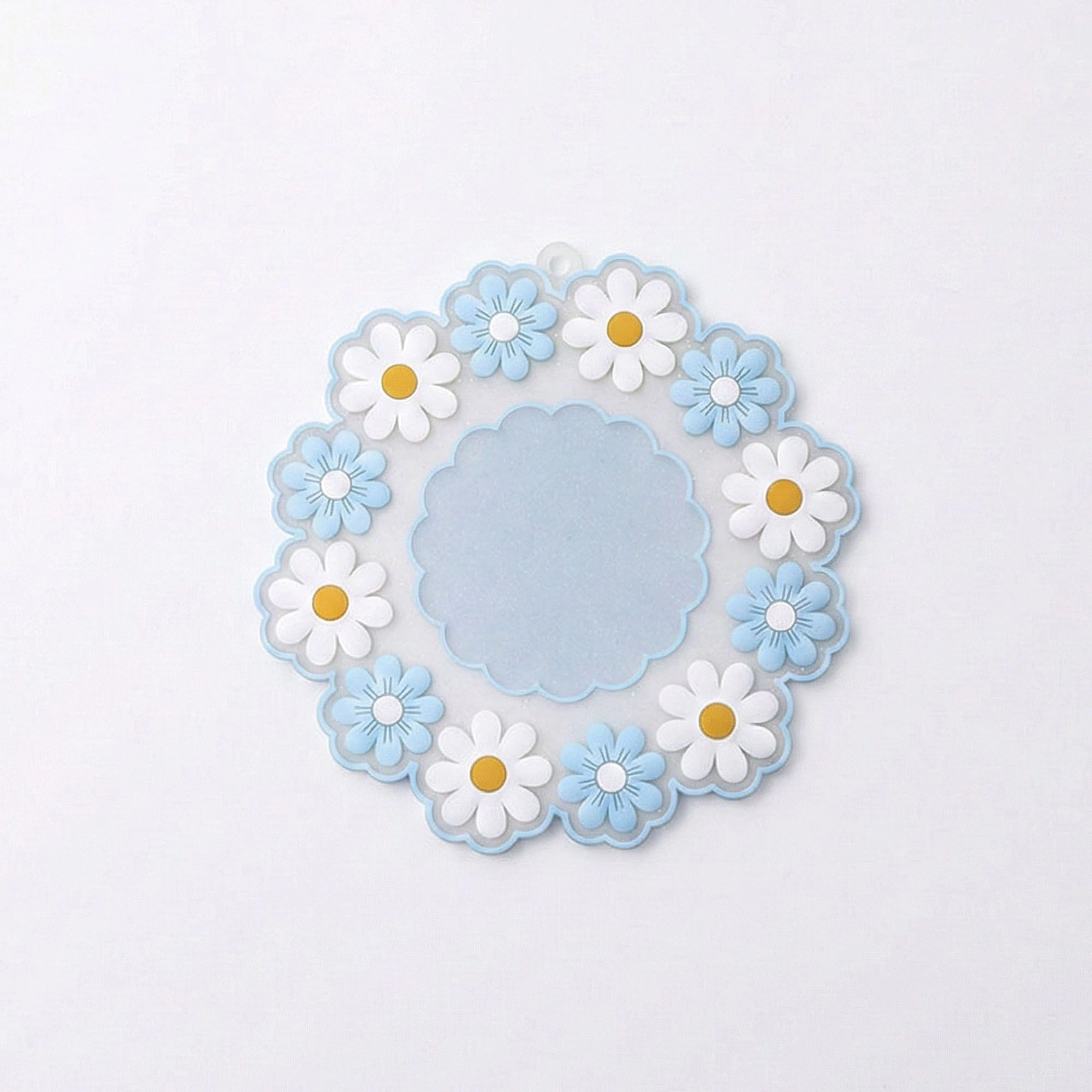 Alilang Unisex 4-PC Daisy Floral Silicone Trivet Heat Resistant Non Slip Kitchen Pot Holder