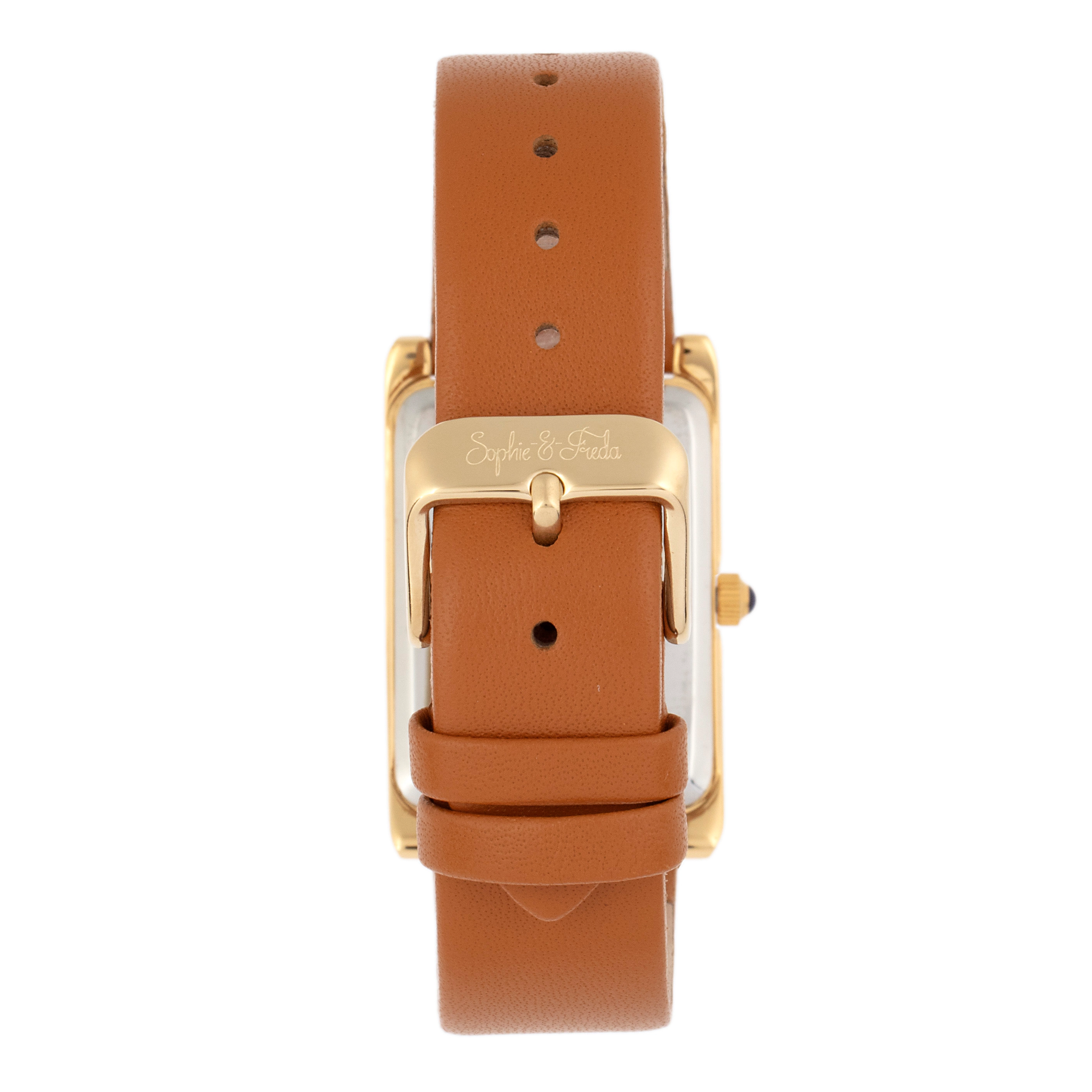 Sophie and Freda Wilmington Leather-Band Watch w/Swarovski Crystals