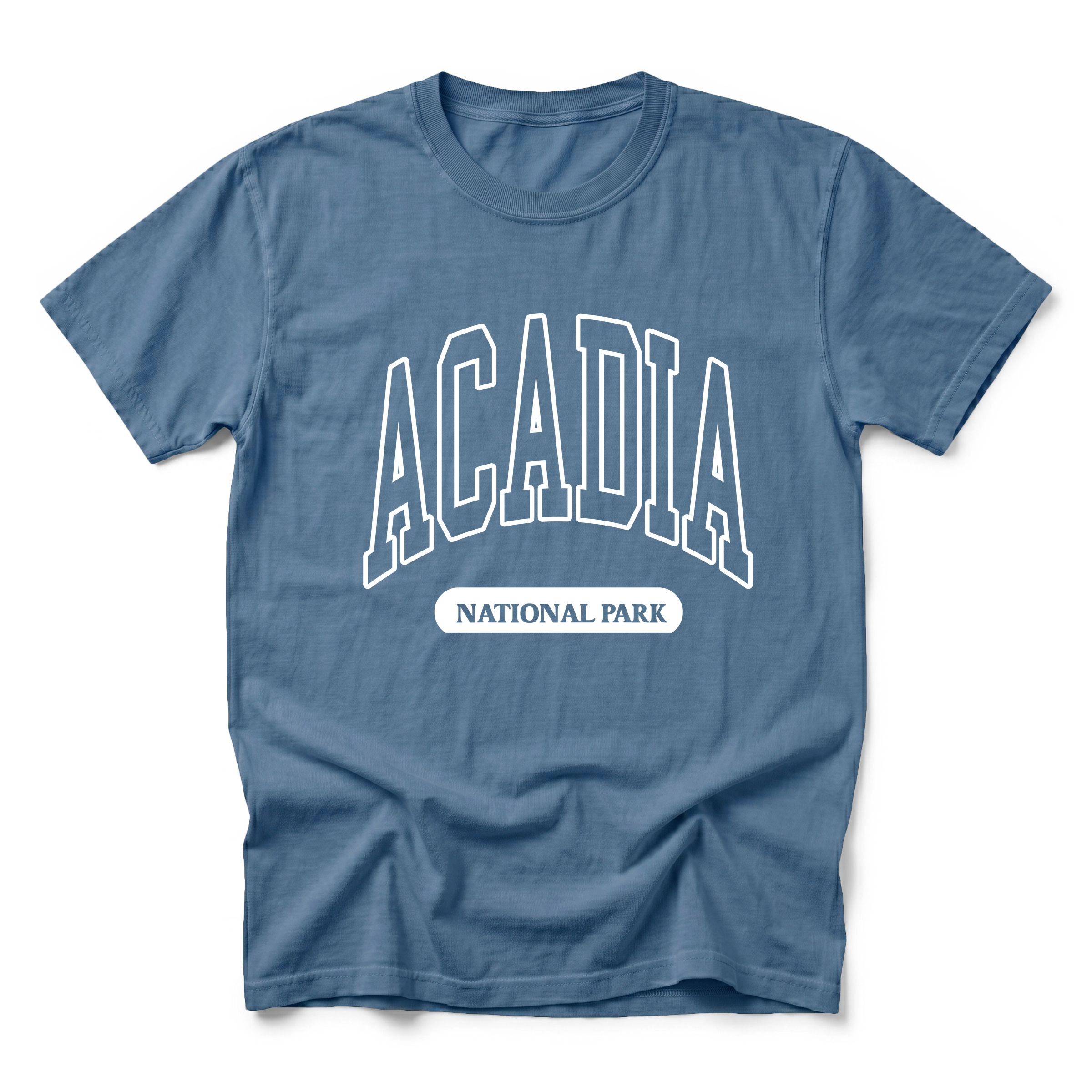 Simply Sage Market - Acadia National Park Varsity Men's Garment Dyed Graphic T-Shirt