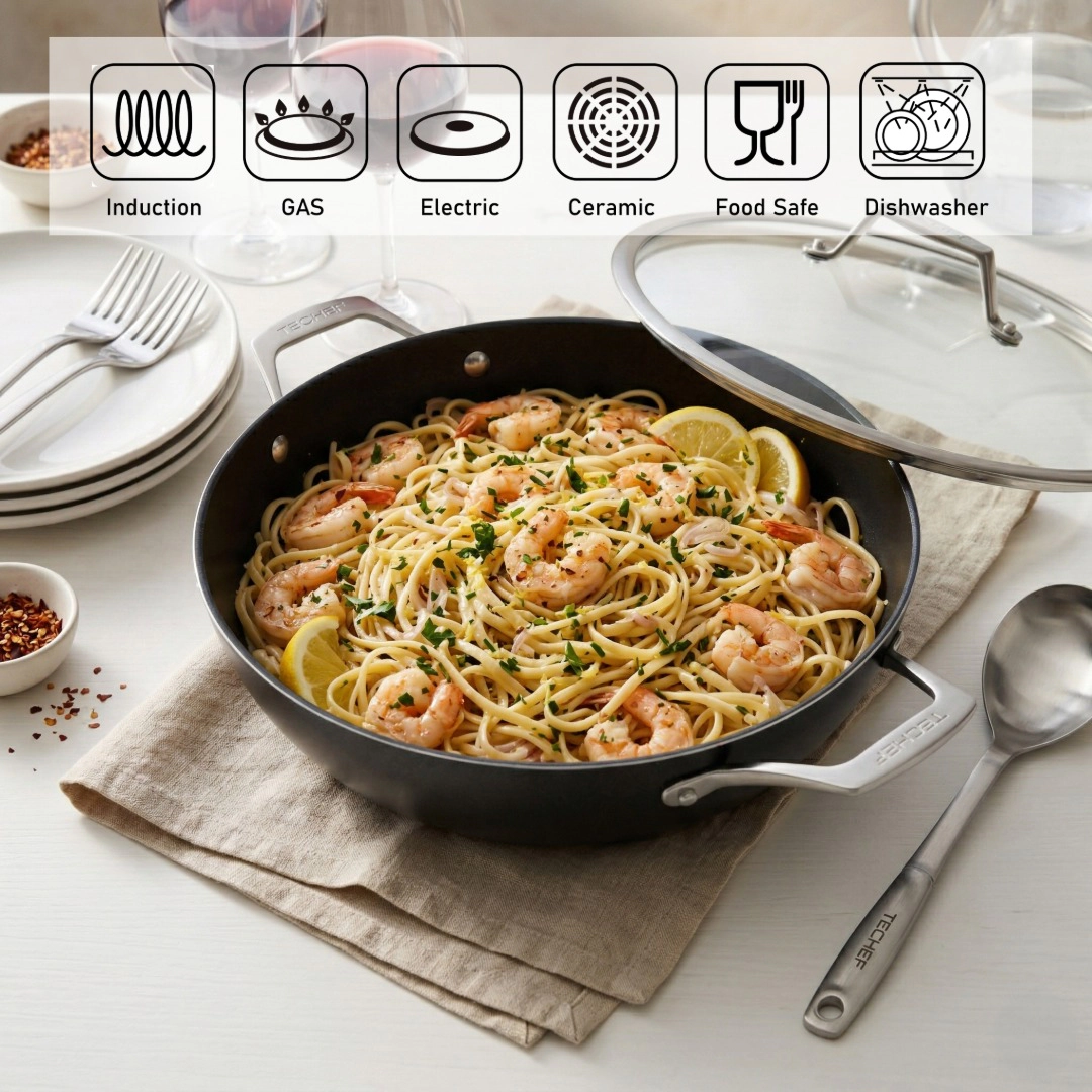 TECHEF Onyx - 5 Quart Nonstick Chef Pan