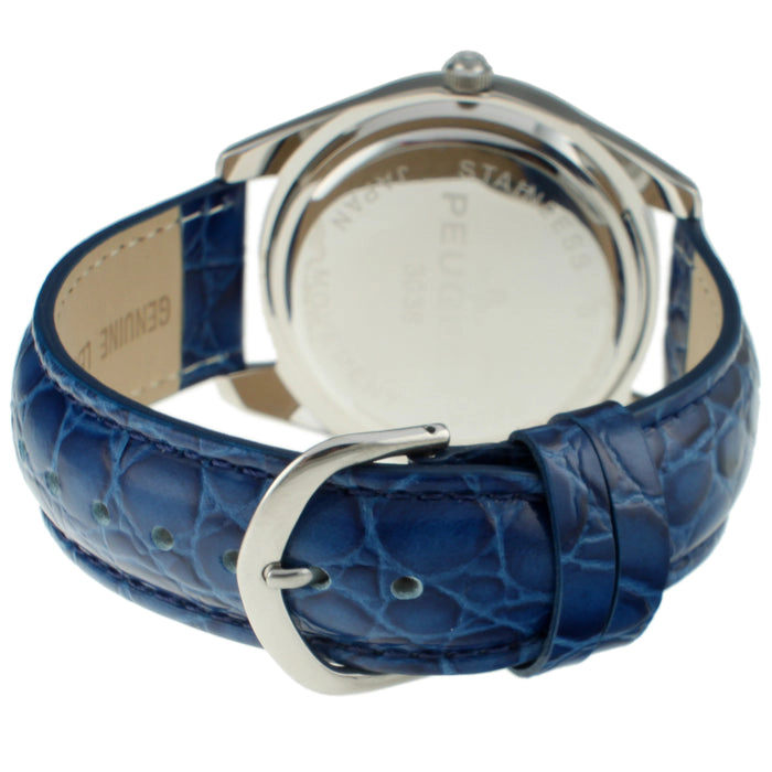Peugeot Women's 40mm Blue Boyfriend Watch with Baguette Crystals