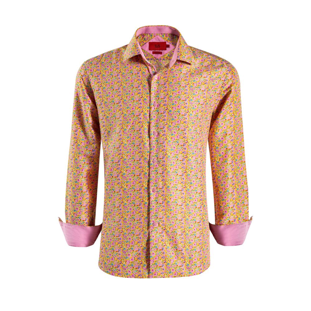 Elie Balleh Boys Slim Fit Paisley Print Shirt