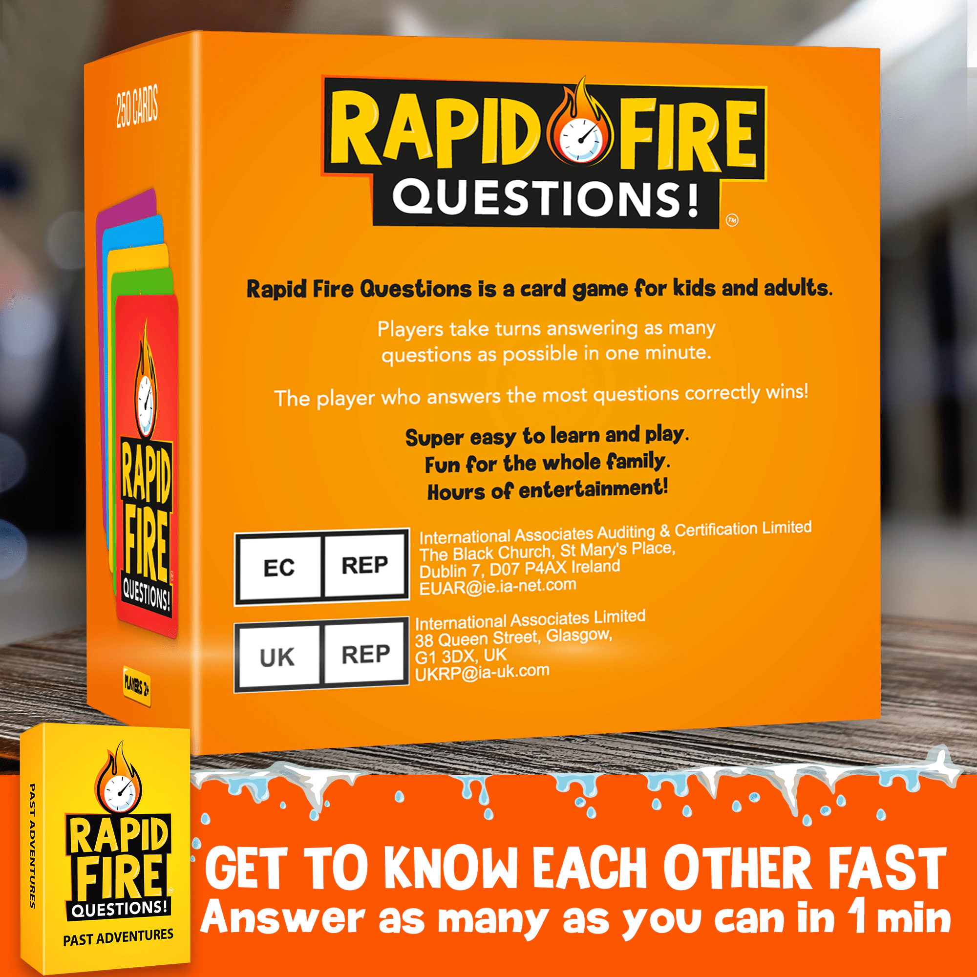 QUOKKA Kids Conversation Card Game, Icebreaker Questions for Families, Friends and Group Activities