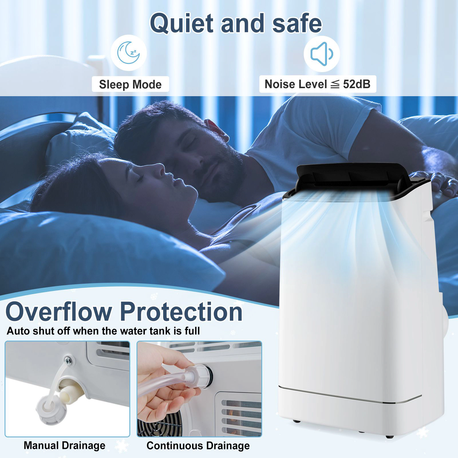 SlickBlue Unisex Portable 15000 BTU Heat Pump Air Conditioner