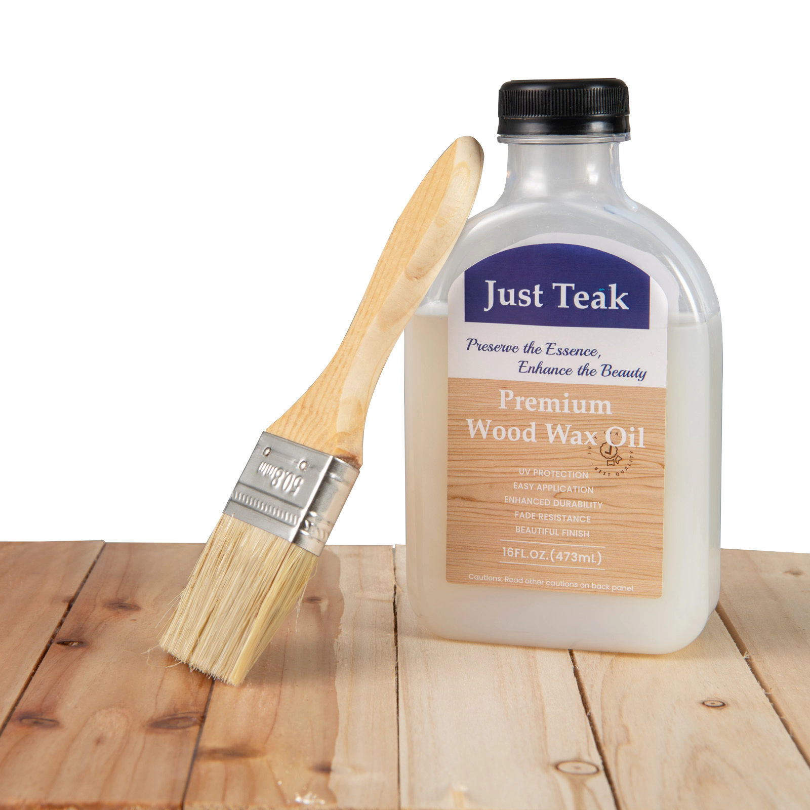 LJG Wood Wax Oil for Outdoor and Indoor Furniture Teak Care Kit to Restore and Protect Wood