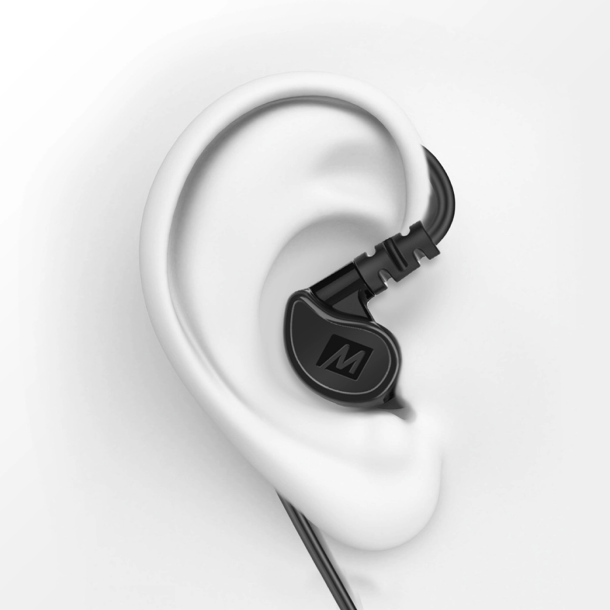 MEE audio M6 In-Ear Sports Headphones with Memory Wire and Headset (USB-C Plug)