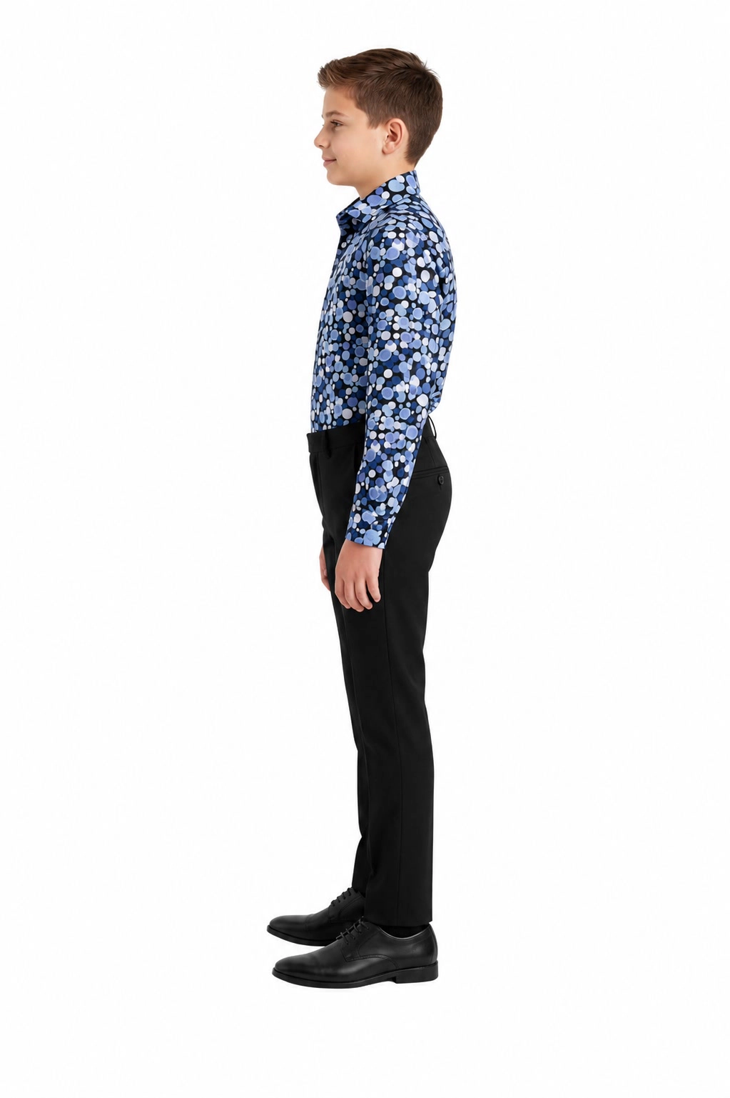 Elie Balleh Boys Slim Fit Boys' Dotted Dress Shirt