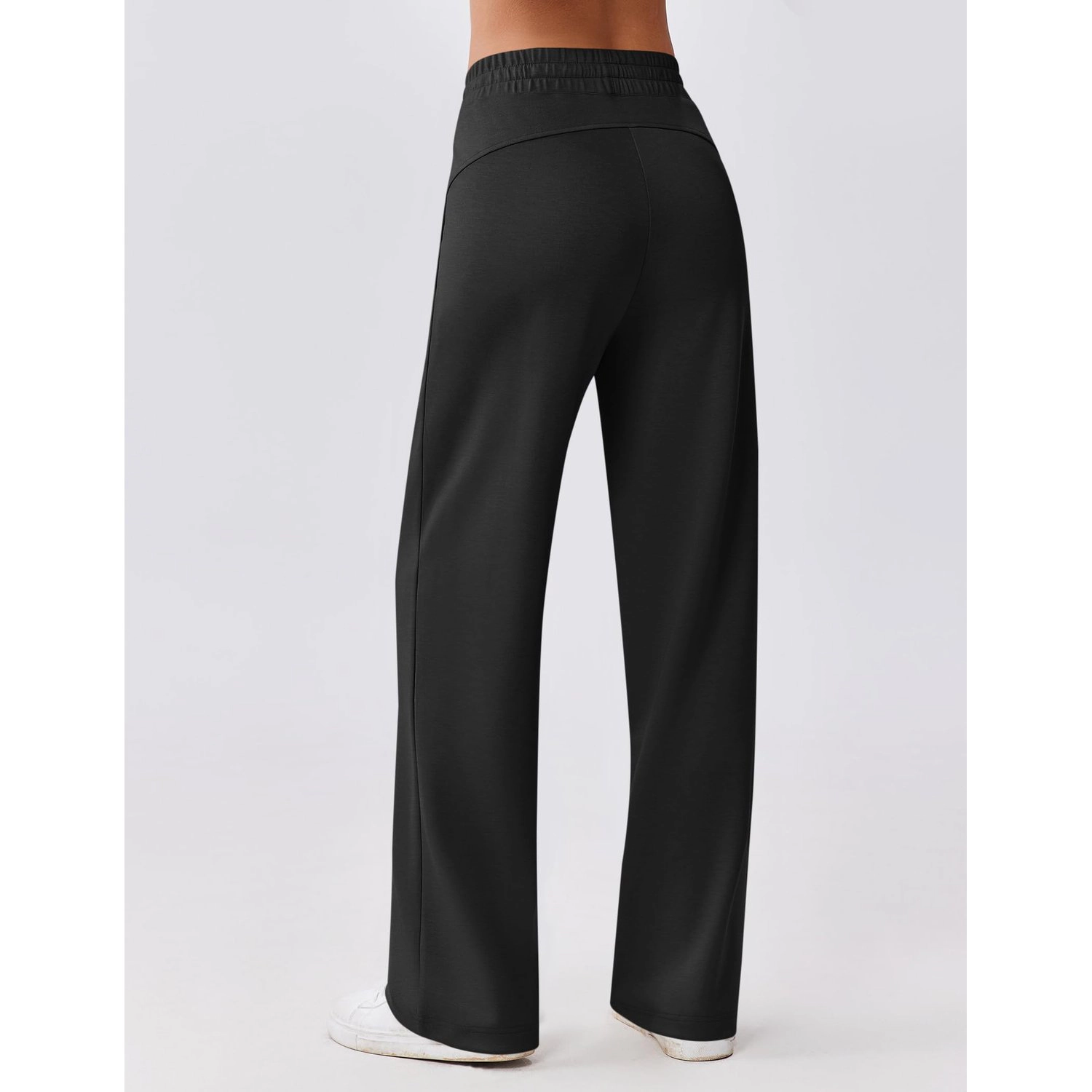 Pinspark Womens Wide Leg Sweatpants High Waist Drawstring Pockets Casual Lounge Pants