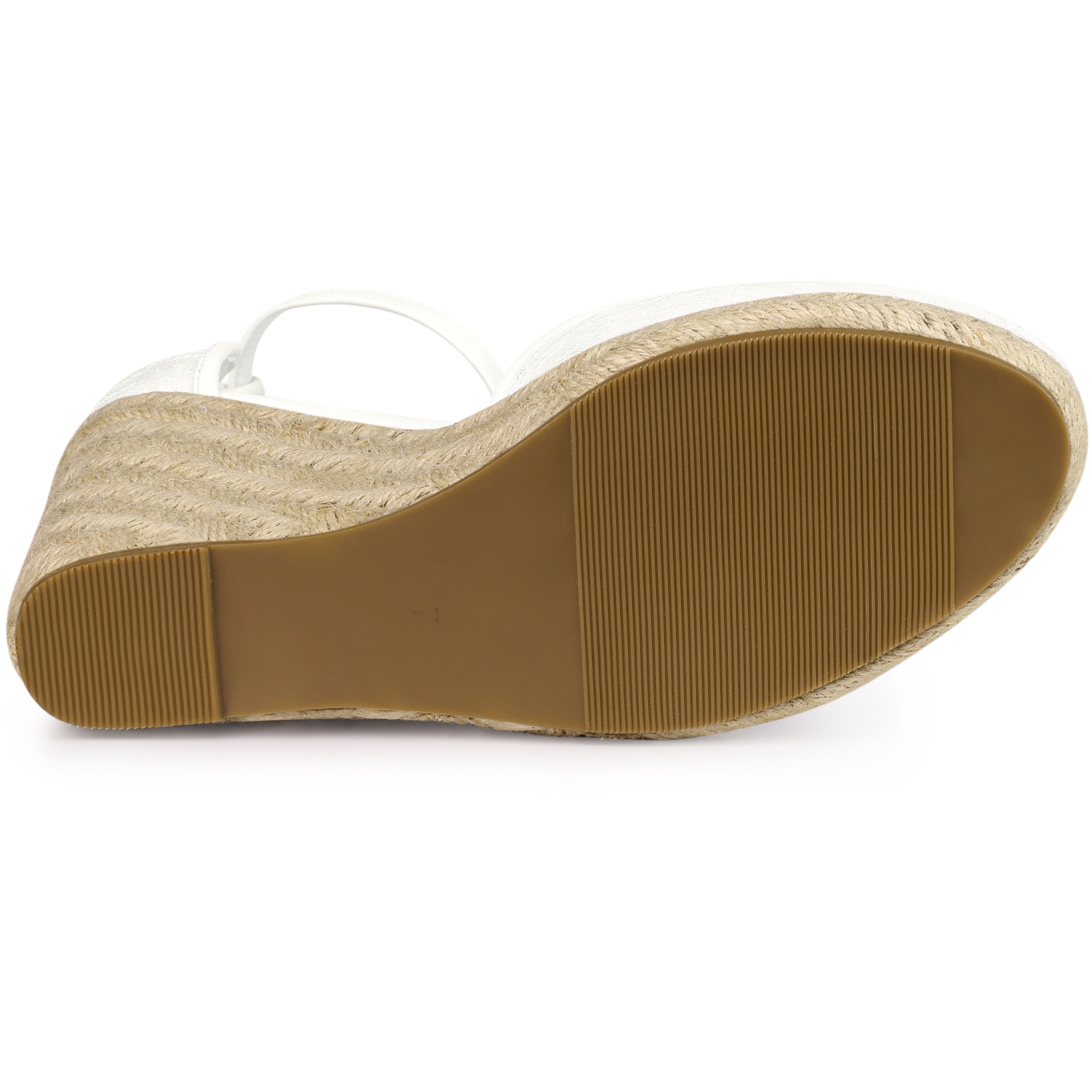 BLISSFUL STEP Women's Closed Toe Lace Espadrille Platform Wedge Heels Sandals
