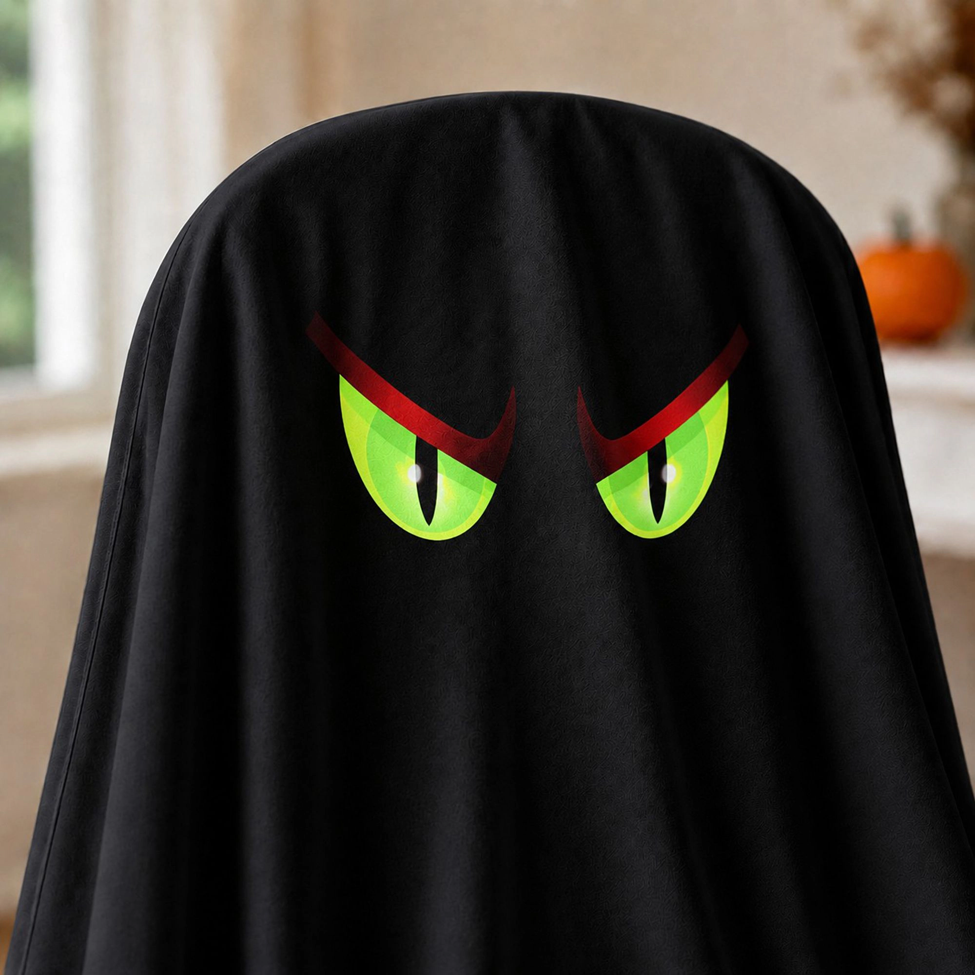 Alilang Halloween 4-Piece Ghost Dining Chair Cover Party Decoration Set