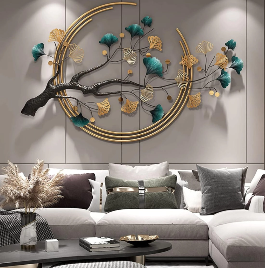 Living Hubss Ginkgo Leaf Metal Wall Art Decor