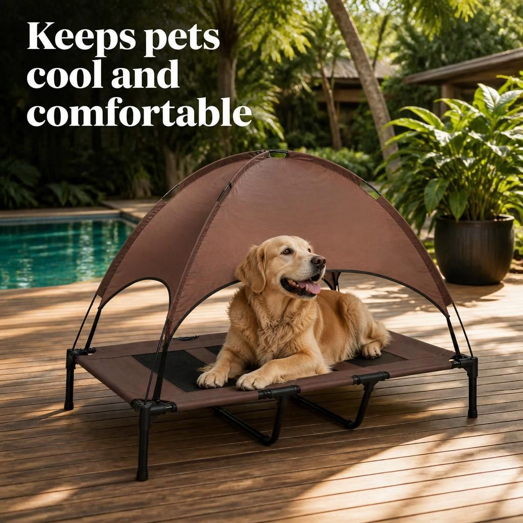 Ifmall Elevated Raised Mesh Pet Bed for Dogs and Cats