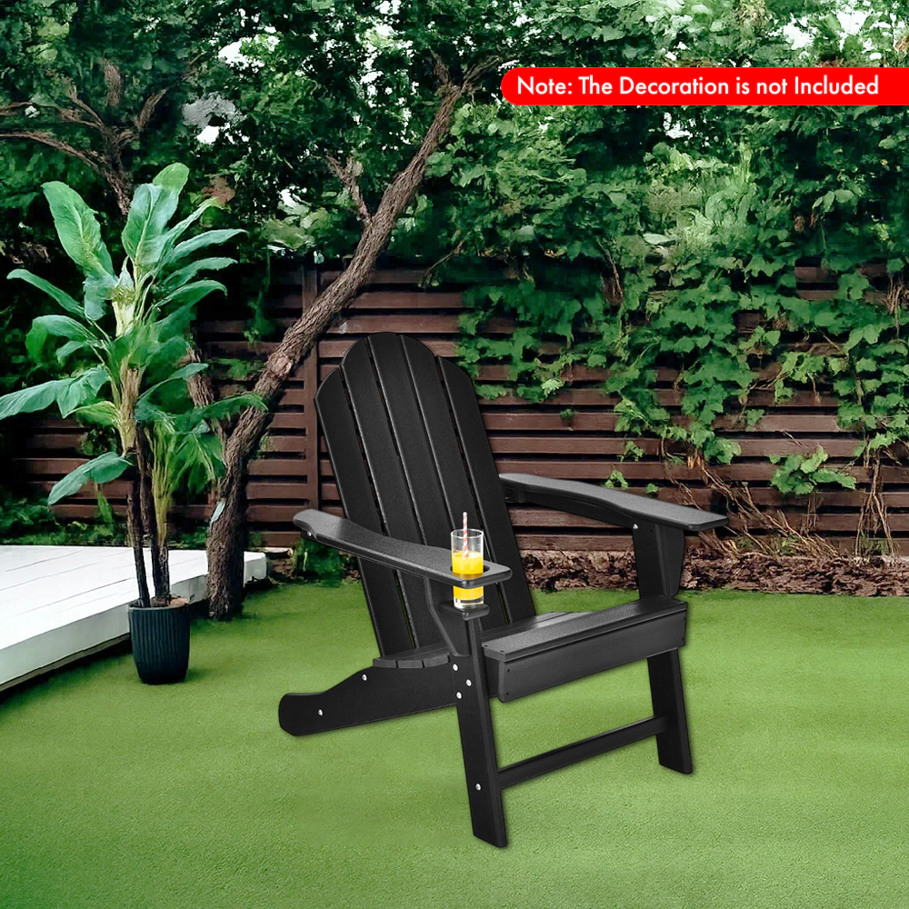 Hivvago Adirondack Chair with Integrated Cup Holder for Garden or Porch Use