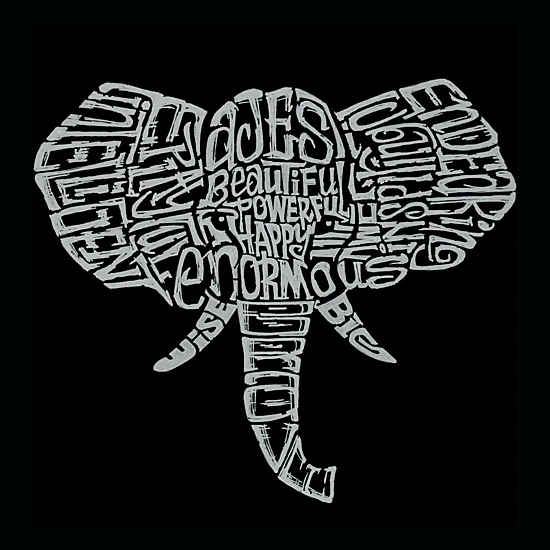 LA Pop Art Men's Word Art T-Shirt - Tusks