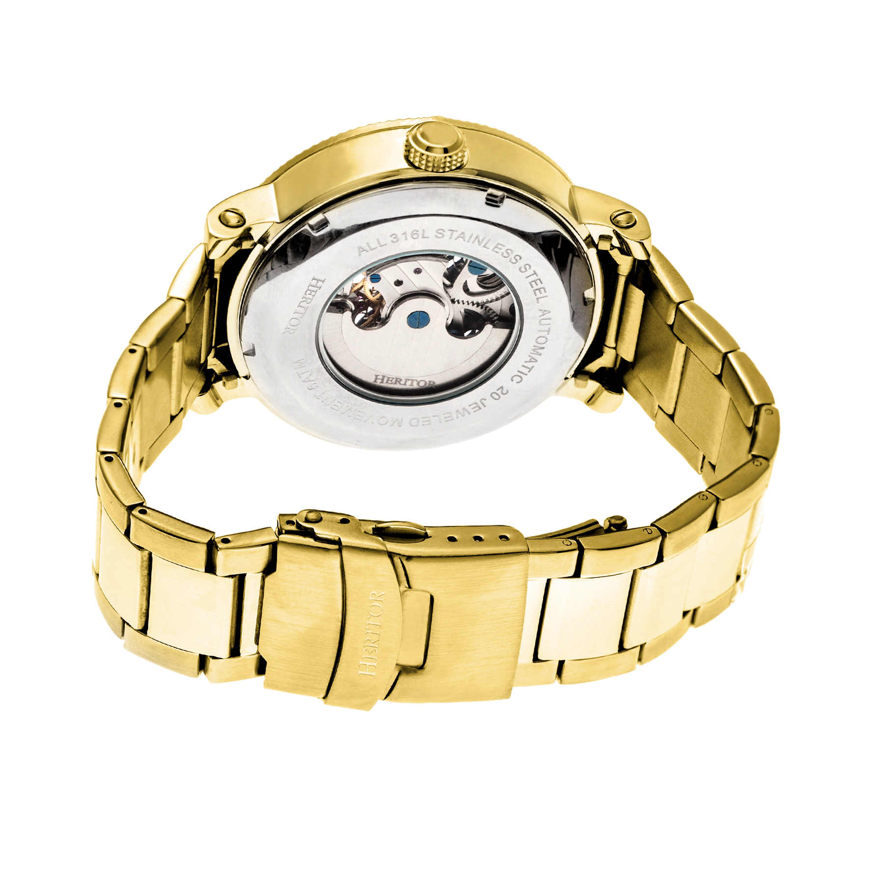 Heritor Automatic Aries Skeleton Dial Bracelet Watch