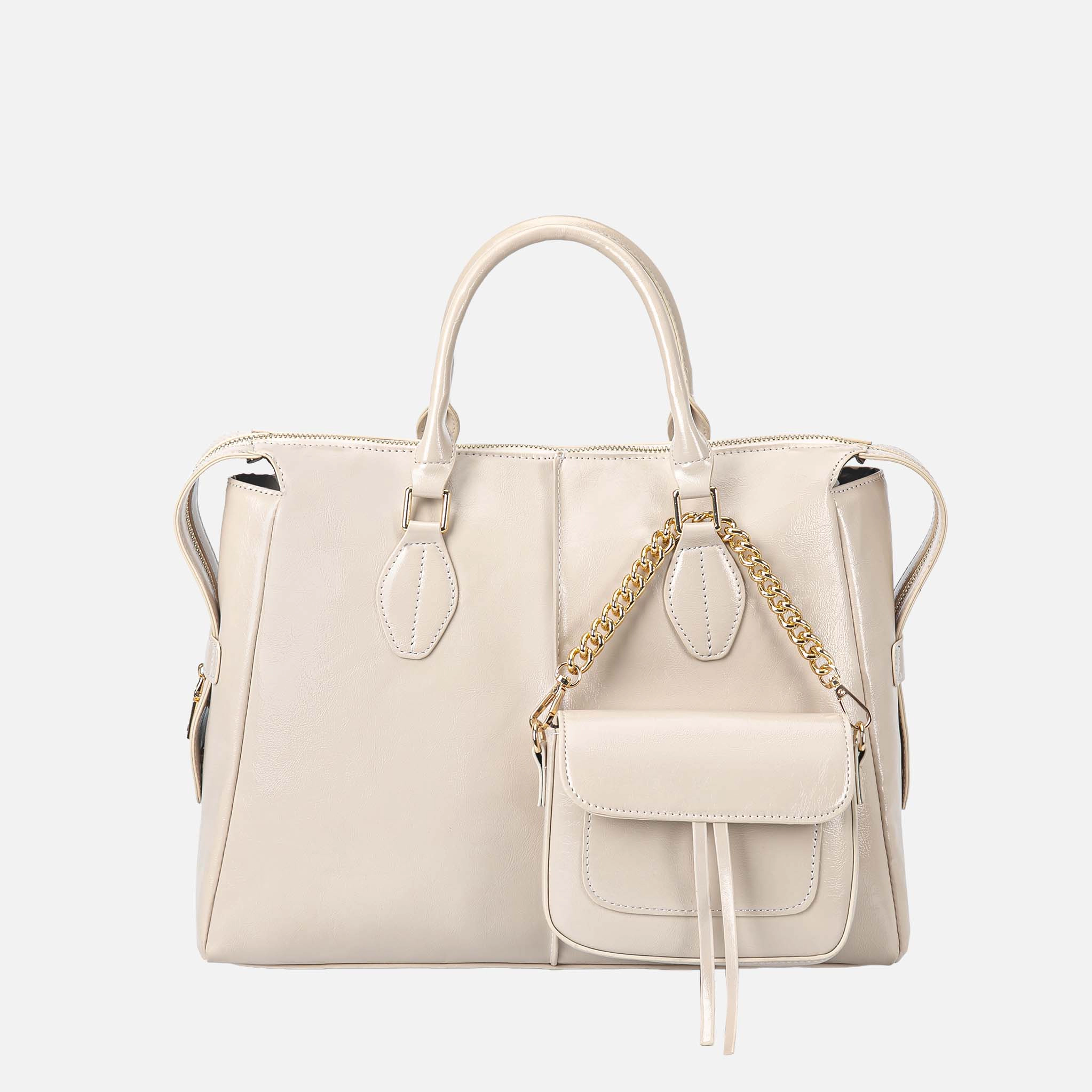 J'OMOR by Mia Yareli Structured Faux-Leather Tote Bag
